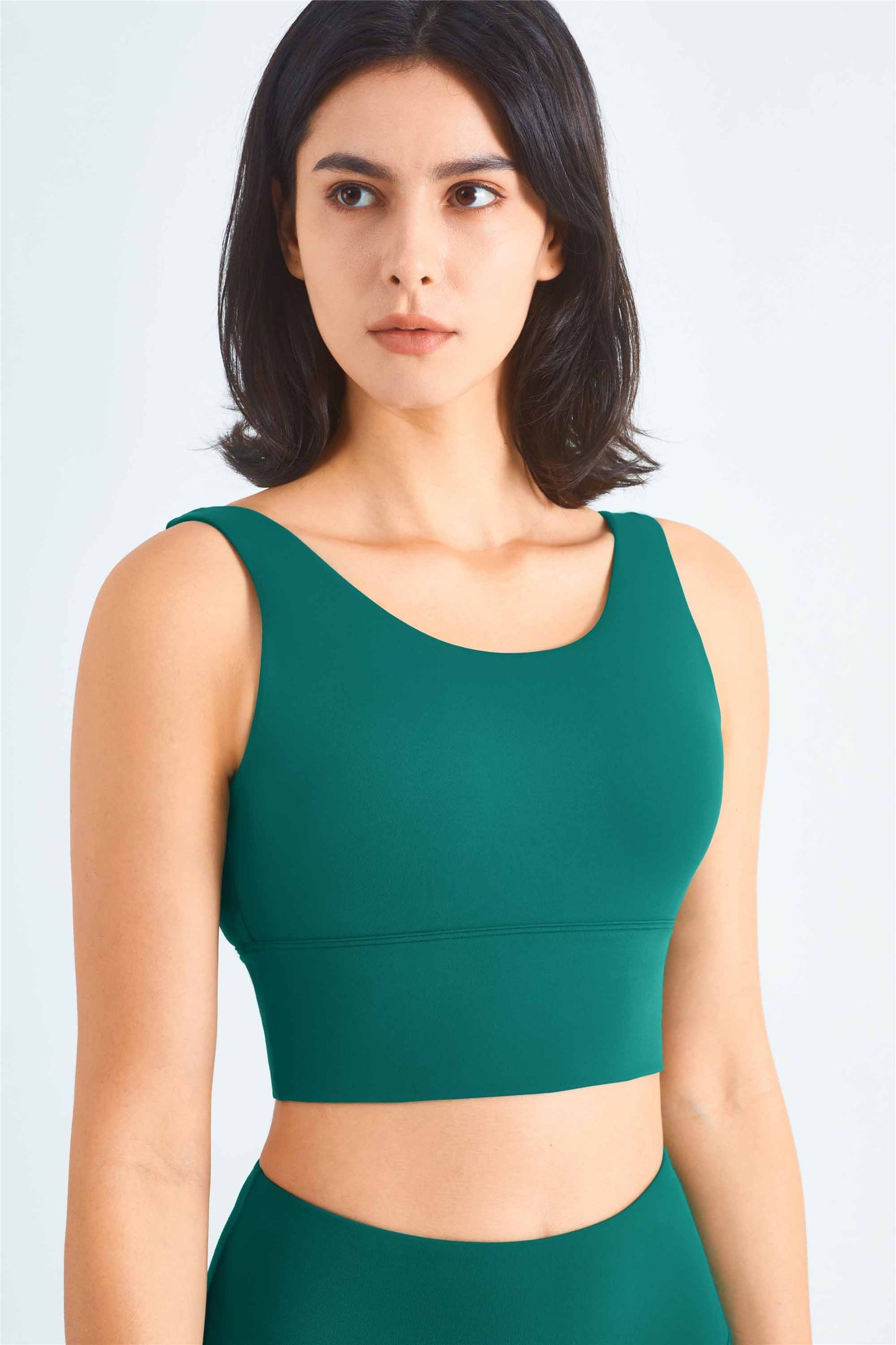 WX1460-Lycra Deep V back Yoga sports underwear Europe and the United States high neck fitness bra gather sports vest female summer