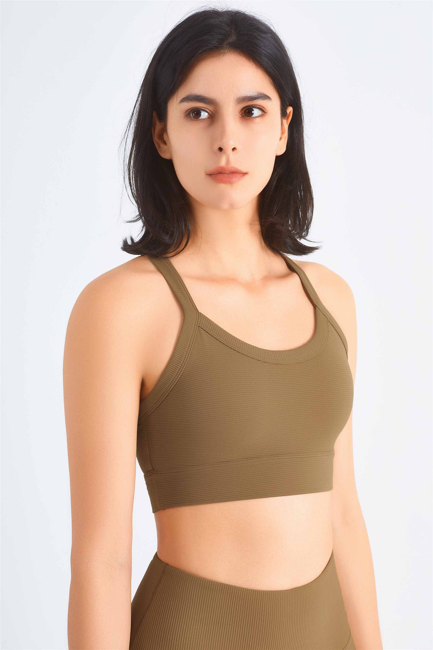 WX1462-FPS New European Ribbed Sports Bra Shock Absorbing Fitness Bra Women cross Slimming beauty back sports vest