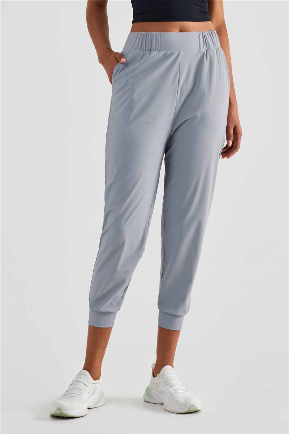 CK1485-SC Cool Sunscreen Cone Haren pants pocket loose sweatpants women's European and American anti-cuffed nine-point high-waisted small legs pants