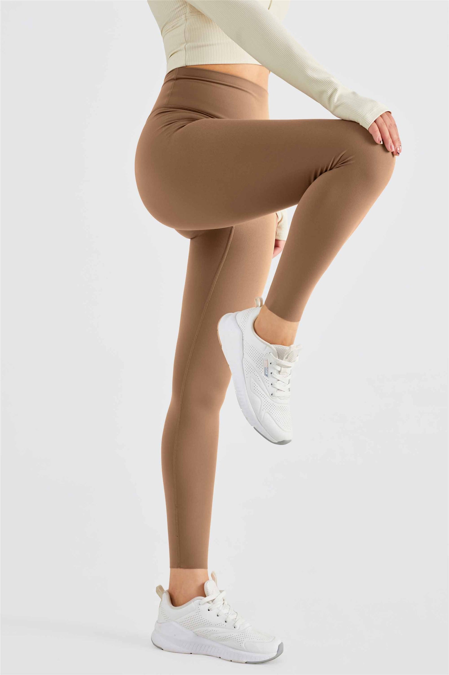 CK1507-Sizeless nude yoga pants for women with high waist and tummy control, peach-shaped buttocks, no T tight fitness pants