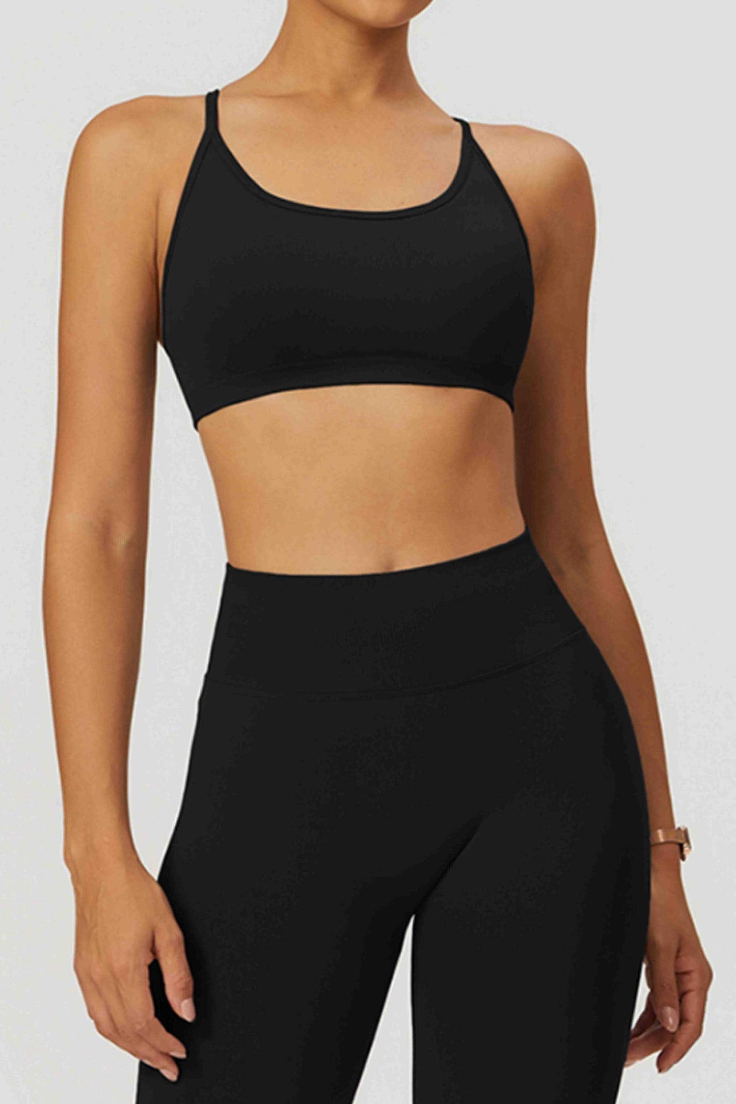 HR7655 Seamless cross-back yoga bra and quick-drying yoga top with a sense of high-end fashion for summer fitness