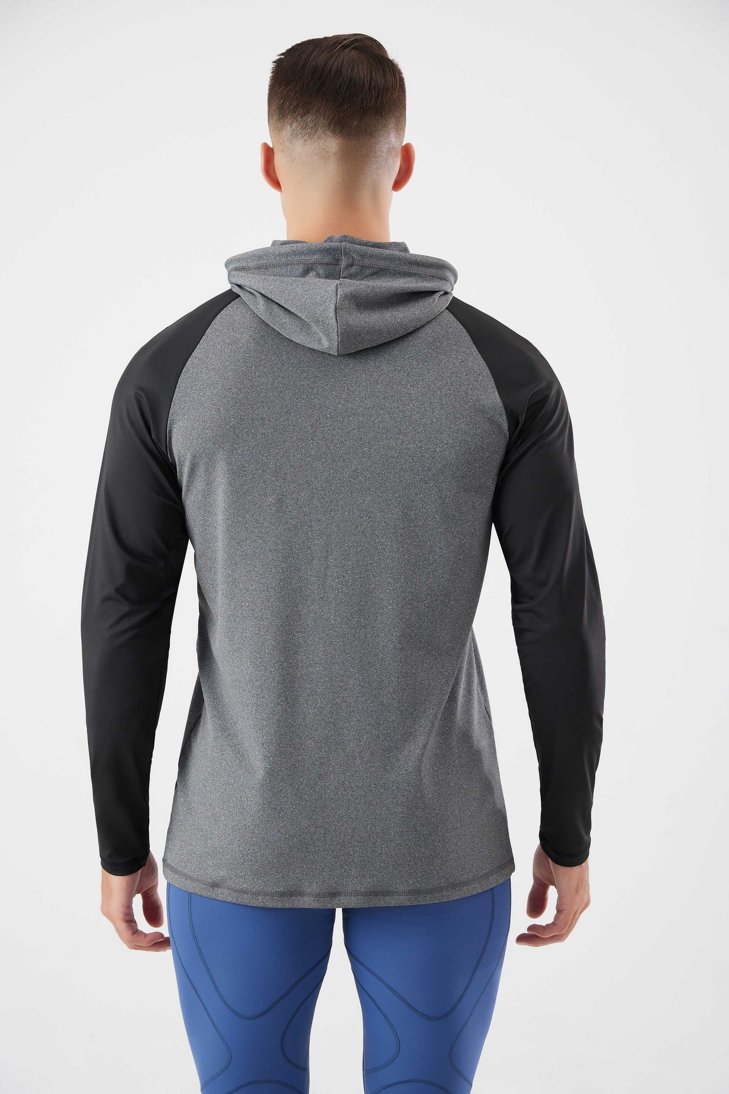 HRYT23004-Early fall hooded hoodie men's basketball training fitness long sleeve T-shirt outdoor leisure running pullover quick drying sportswear