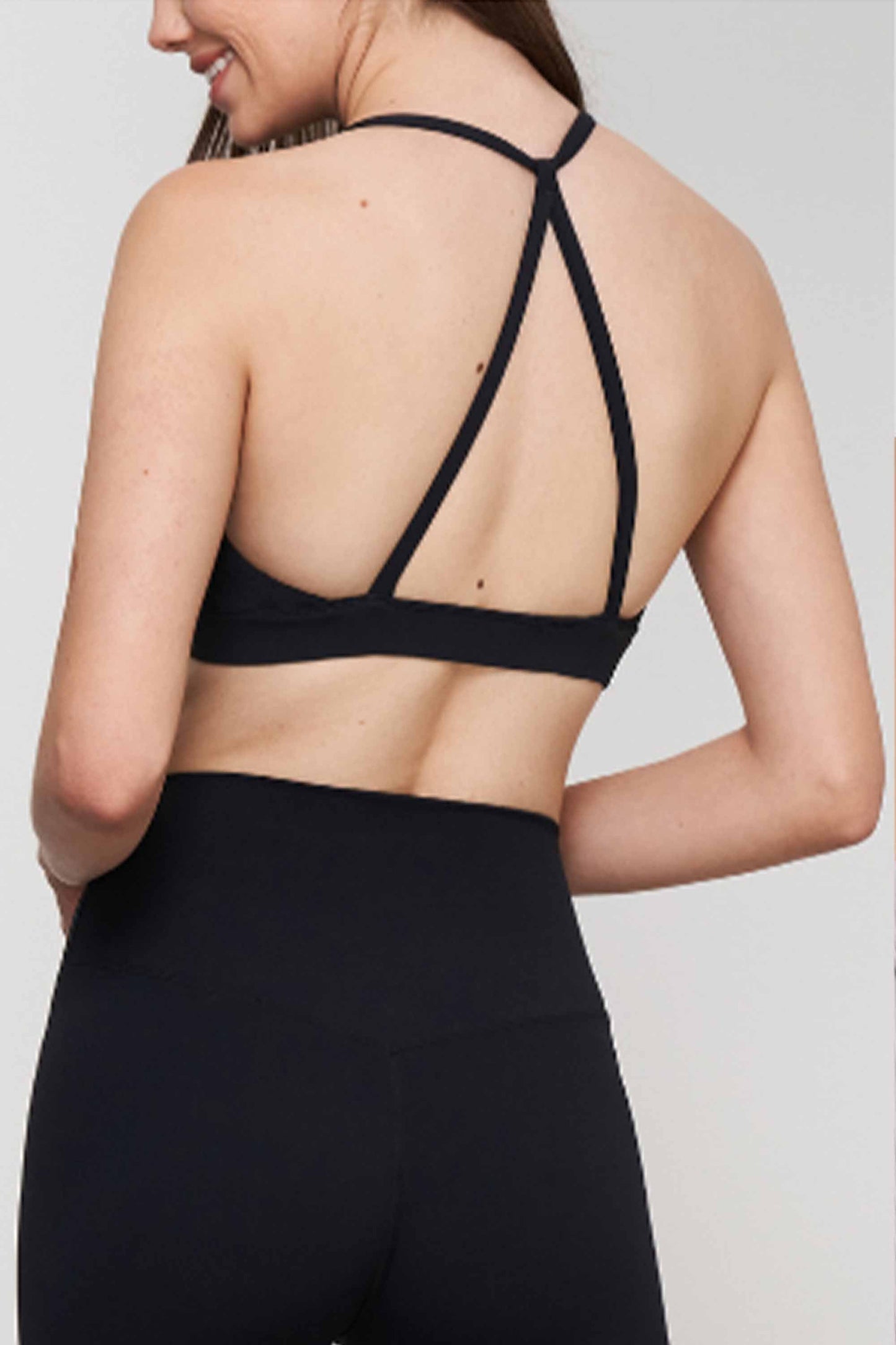 WX1411-NULS Nude halter-neck Yoga Bra Women's Triangular-back sports vest Push-up Sports underwear Yoga top