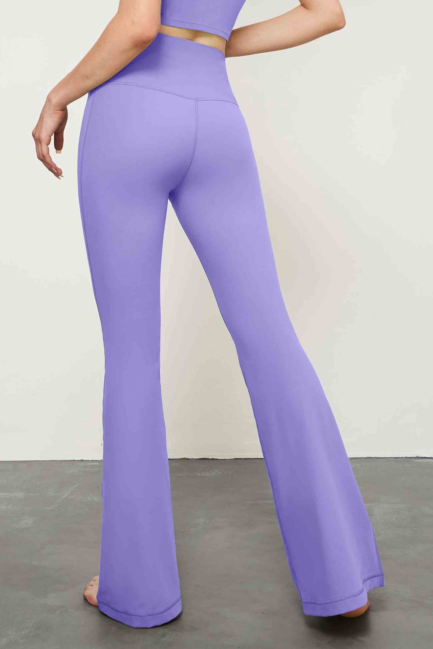 CK41037-Youthful and bare sensation flared yoga pants for women, new high-waisted butt-lifting fitness leggings for spring and summer, tight-fitting bell-bottom pants