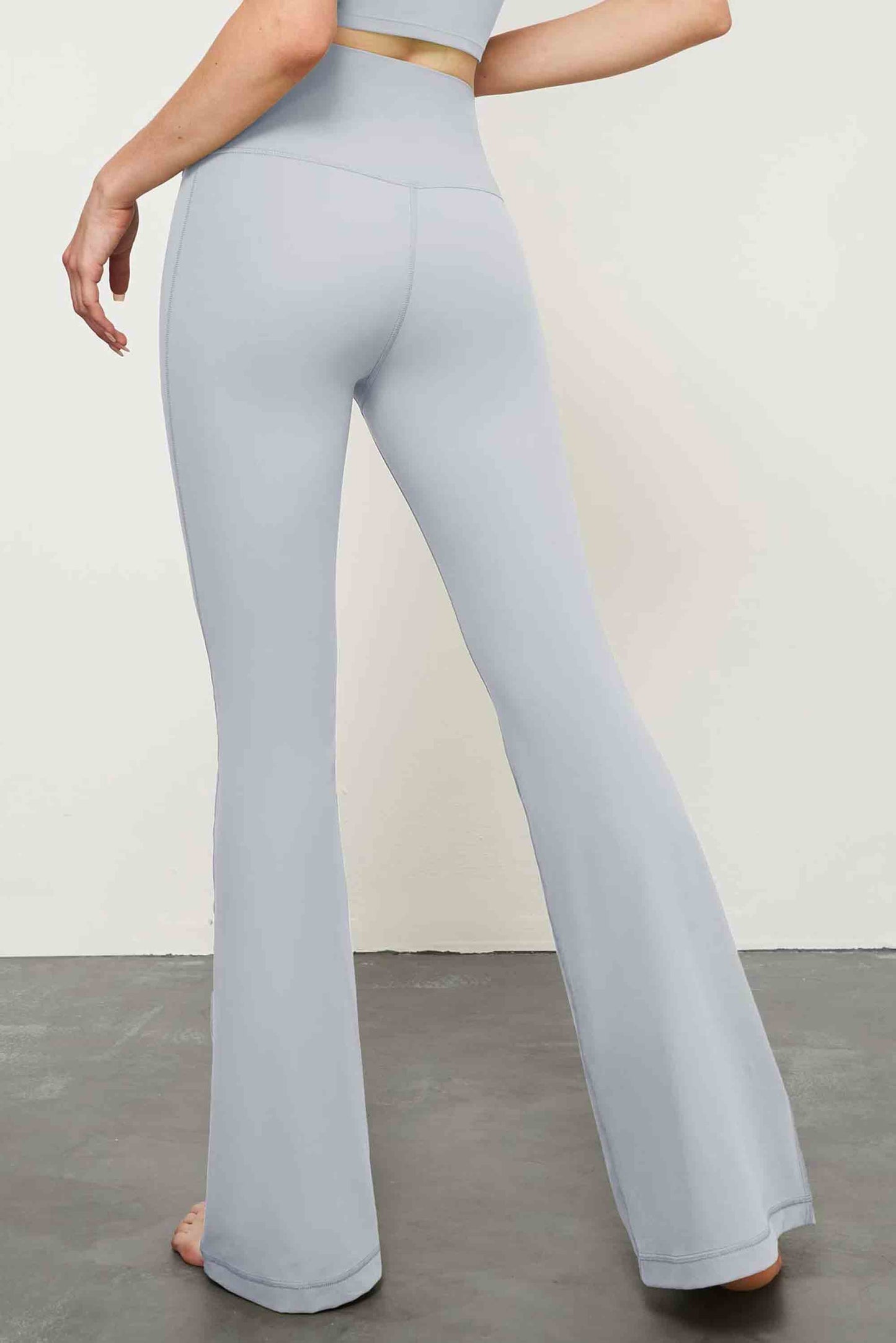 CK41037-Youthful and bare sensation flared yoga pants for women, new high-waisted butt-lifting fitness leggings for spring and summer, tight-fitting bell-bottom pants