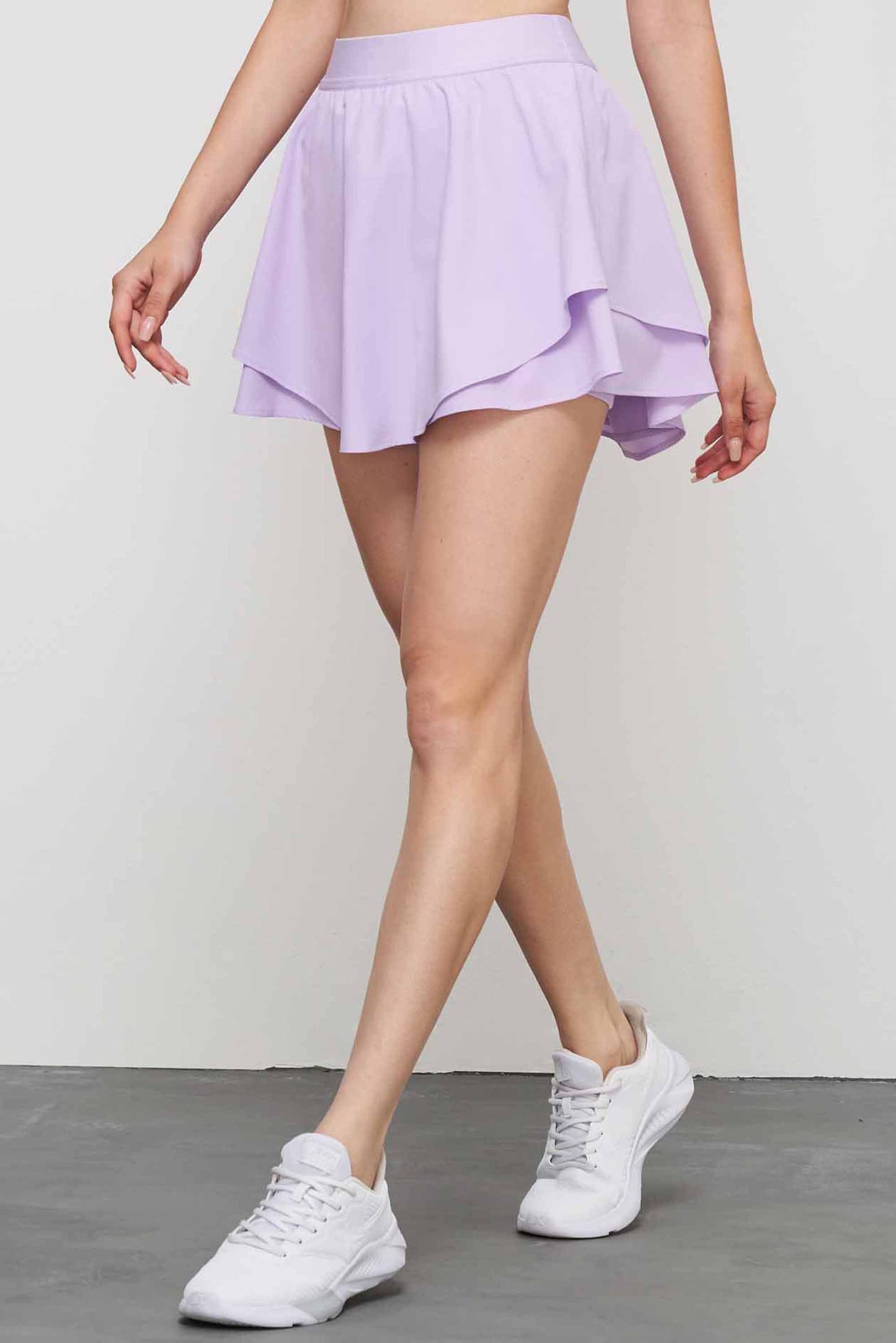 DQ1556-SZ naked Quick dry Yoga tennis dress women fake two anti-slip sports culottes pocket pleated badminton skirt