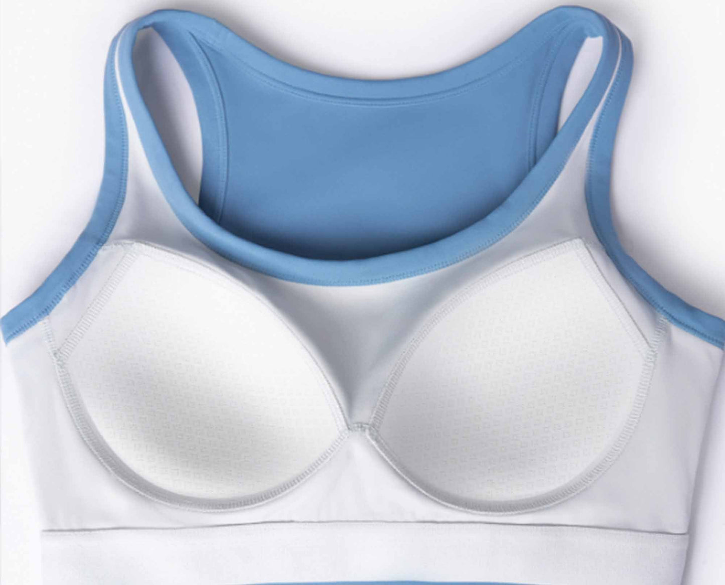 WX1578-Nuls new nude full fixed cup yoga vest lengthened round neck waist waist beauty back sports fitness vest women