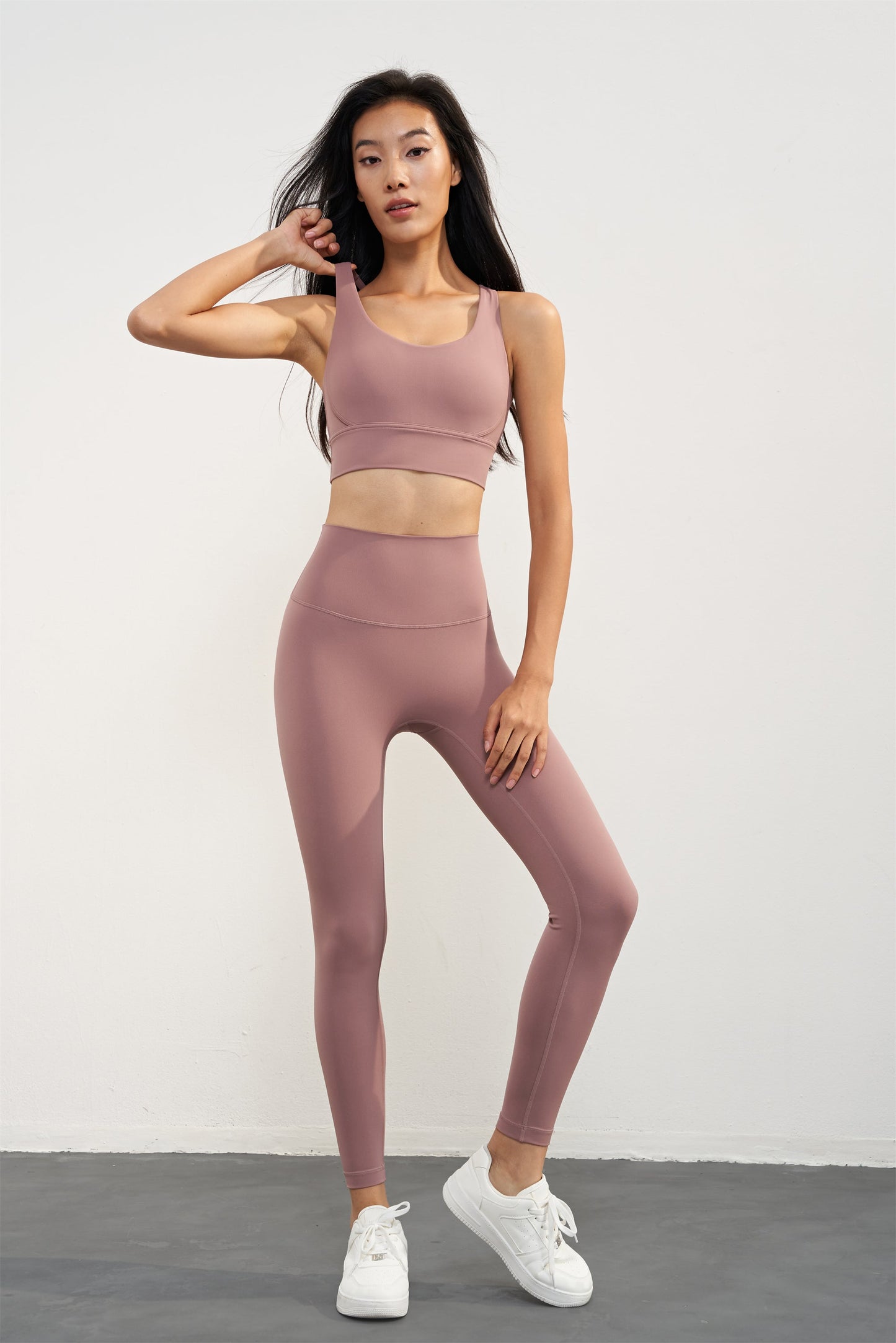 CK1237-NULS Yoga Wear No Embarrassment Line Exercise Fitness Pants Women's summer skinny peach hip lift high waist nude yoga pants