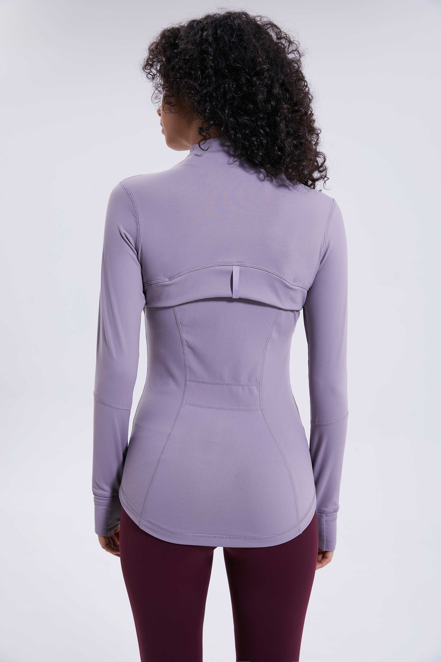 HR18031- Yoga sport jacket for women, elastic zipper running fitness yoga long-sleeved top jacket