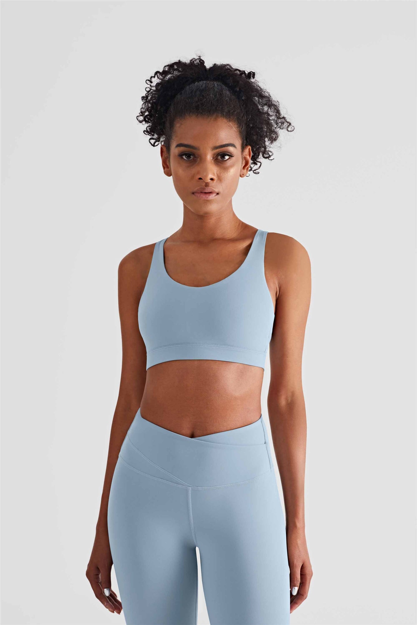 WX1412-BR Nude Yoga Bra X Type Beauty back High strength fitness vest pull in the belly pull together integrated sports underwear women