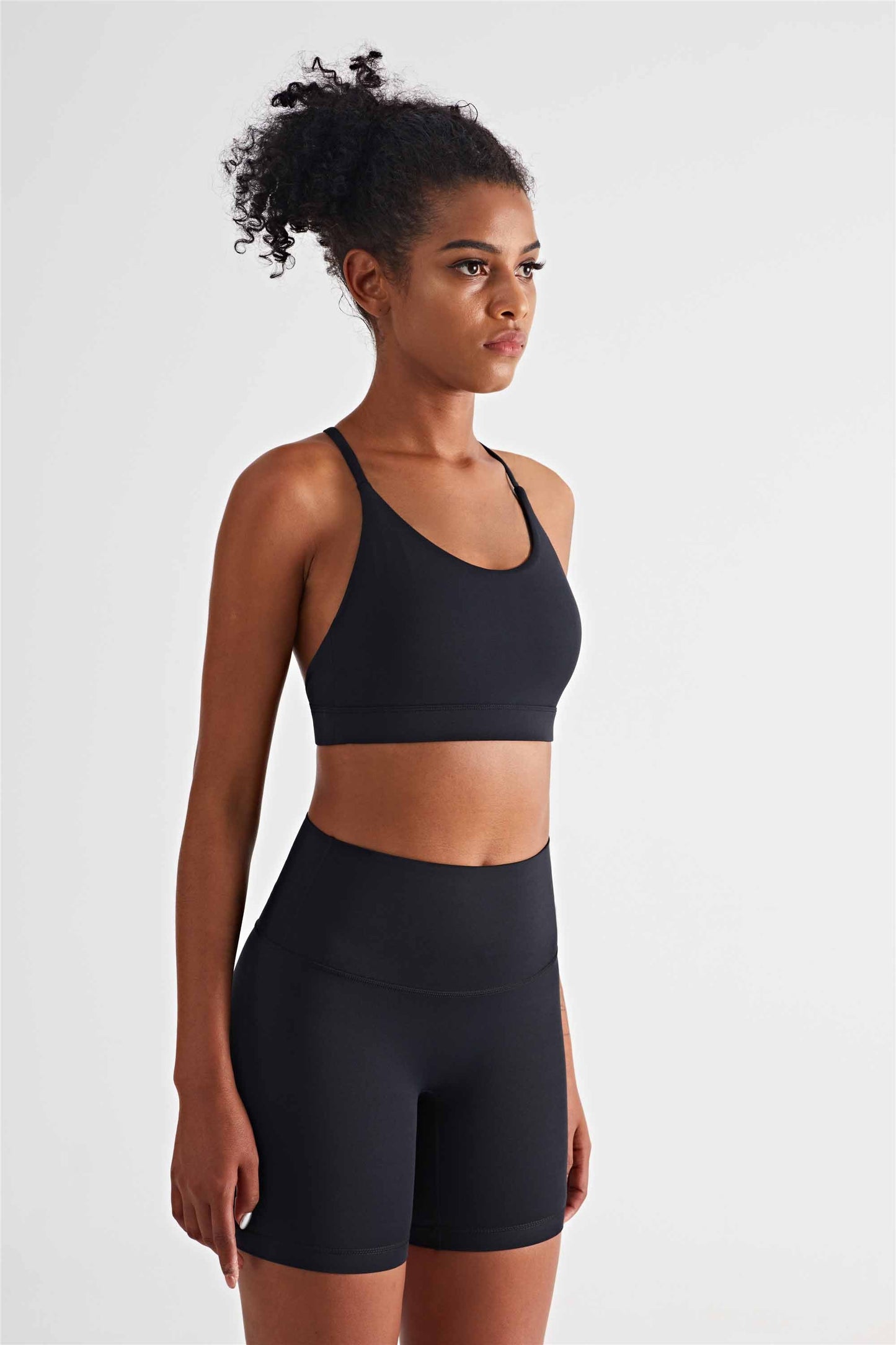 WX1411-NULS Nude halter-neck Yoga Bra Women's Triangular-back sports vest Push-up Sports underwear Yoga top