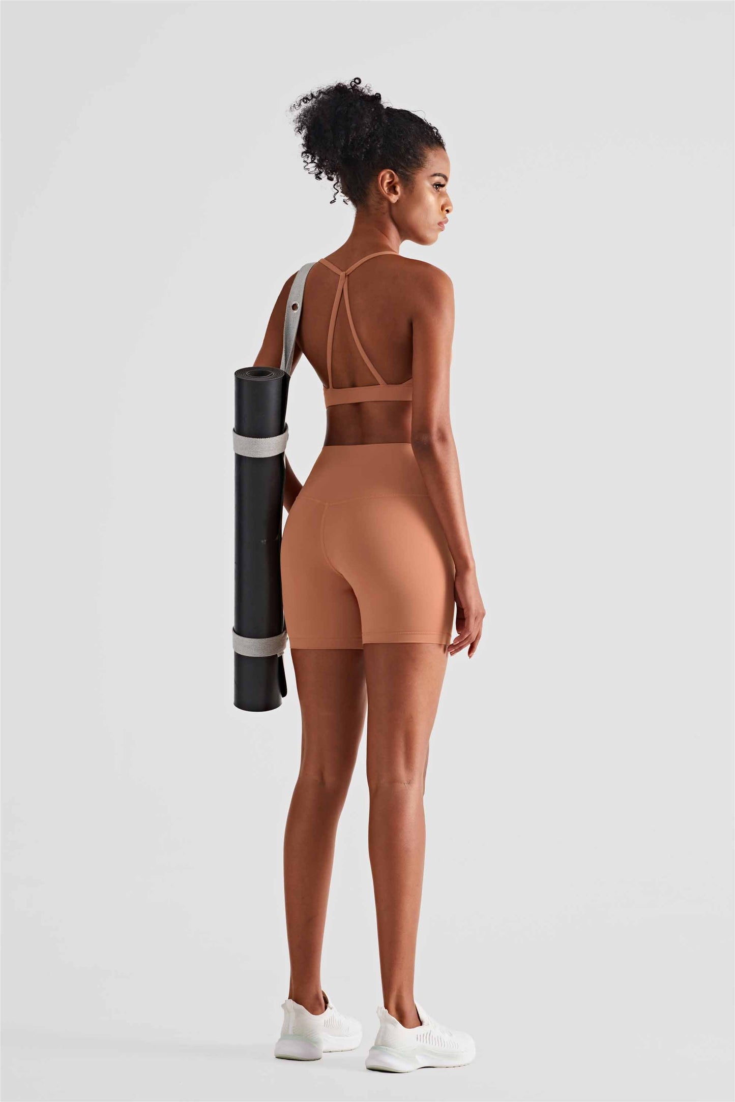 WX1411-NULS Nude halter-neck Yoga Bra Women's Triangular-back sports vest Push-up Sports underwear Yoga top