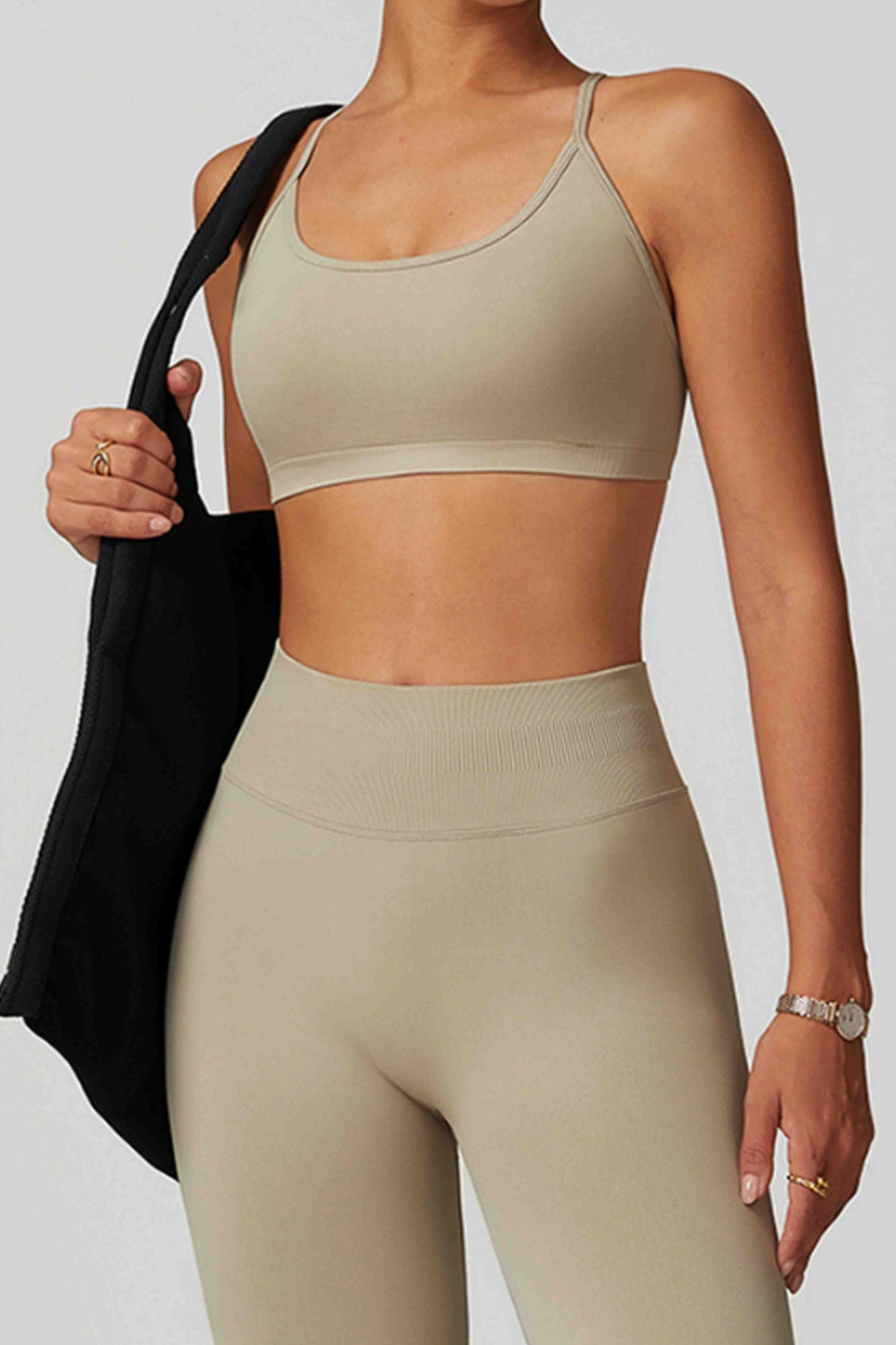 HR7655 Seamless cross-back yoga bra and quick-drying yoga top with a sense of high-end fashion for summer fitness