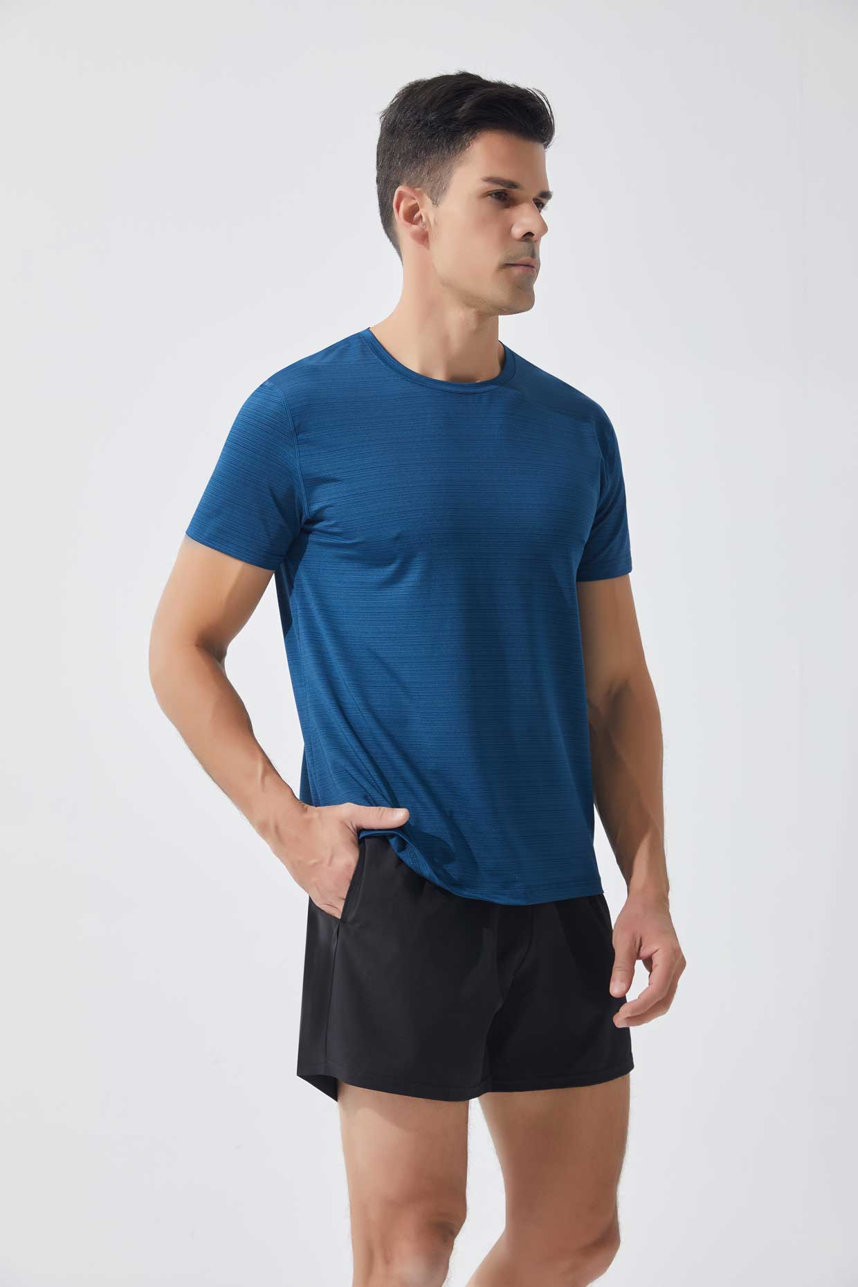 HRYTDT905-Summer large size sports short sleeve T-shirt men's round neck casual fitness breathable quick drying clothes cross-border outdoor running short sleeve