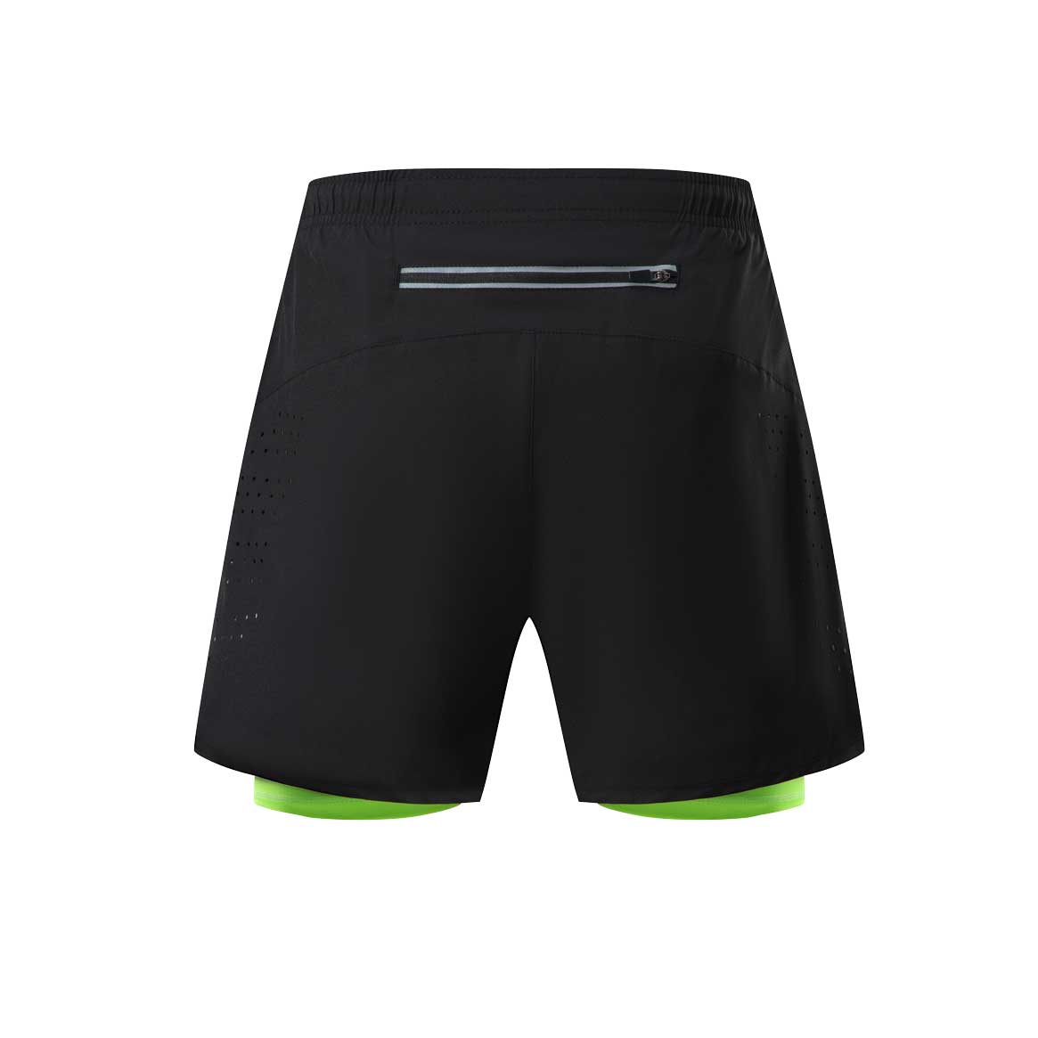 HRDK22001-Men's sports shorts for running marathons and track and field events, loose-fitting three-quarter pants with quick-drying inner lining to prevent exposure, double-layered fitness shorts