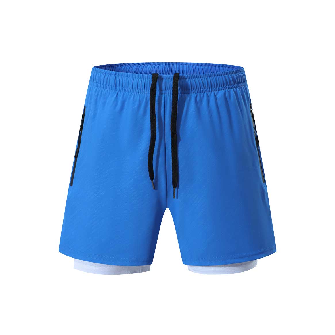 HRPB1008-Summer fitness shorts men's running training four-point pants, casual fitness plus size quick-drying double-layer sports shorts