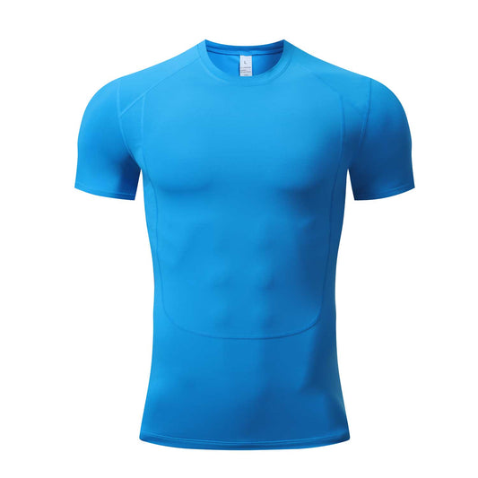 HRYT232002-Cross Border Sports Bodyfitting men's T-shirt tights Gym compression shirt short sleeve top