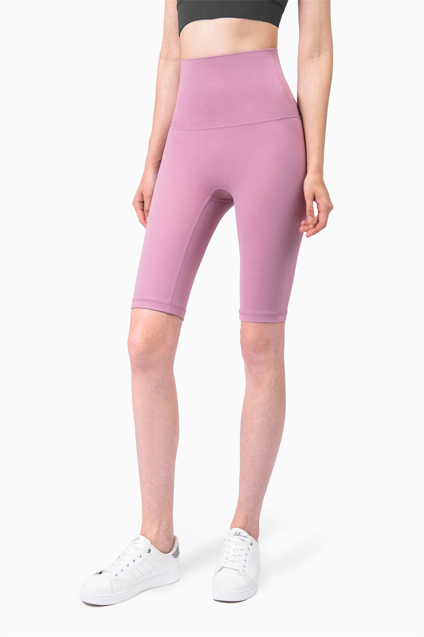 WK1260-ENULS Nude five point Yoga pants Women's Summer no T tight yoga dress High waist and hip lift fitness yoga shorts