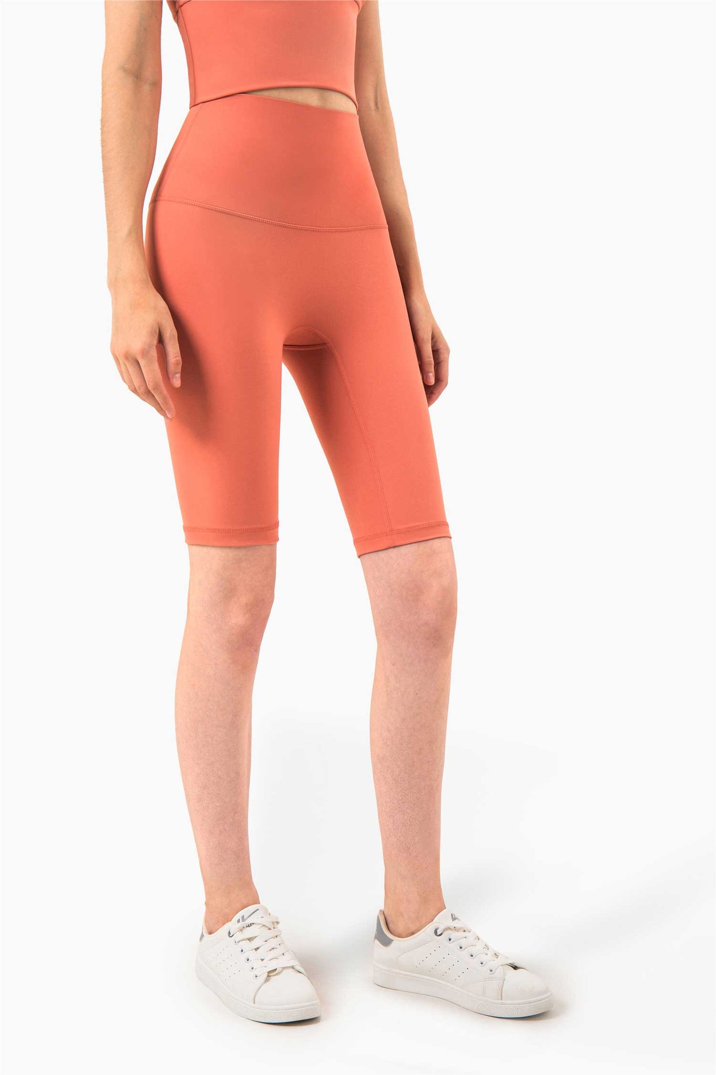 WK1260-ENULS Nude five point Yoga pants Women's Summer no T tight yoga dress High waist and hip lift fitness yoga shorts