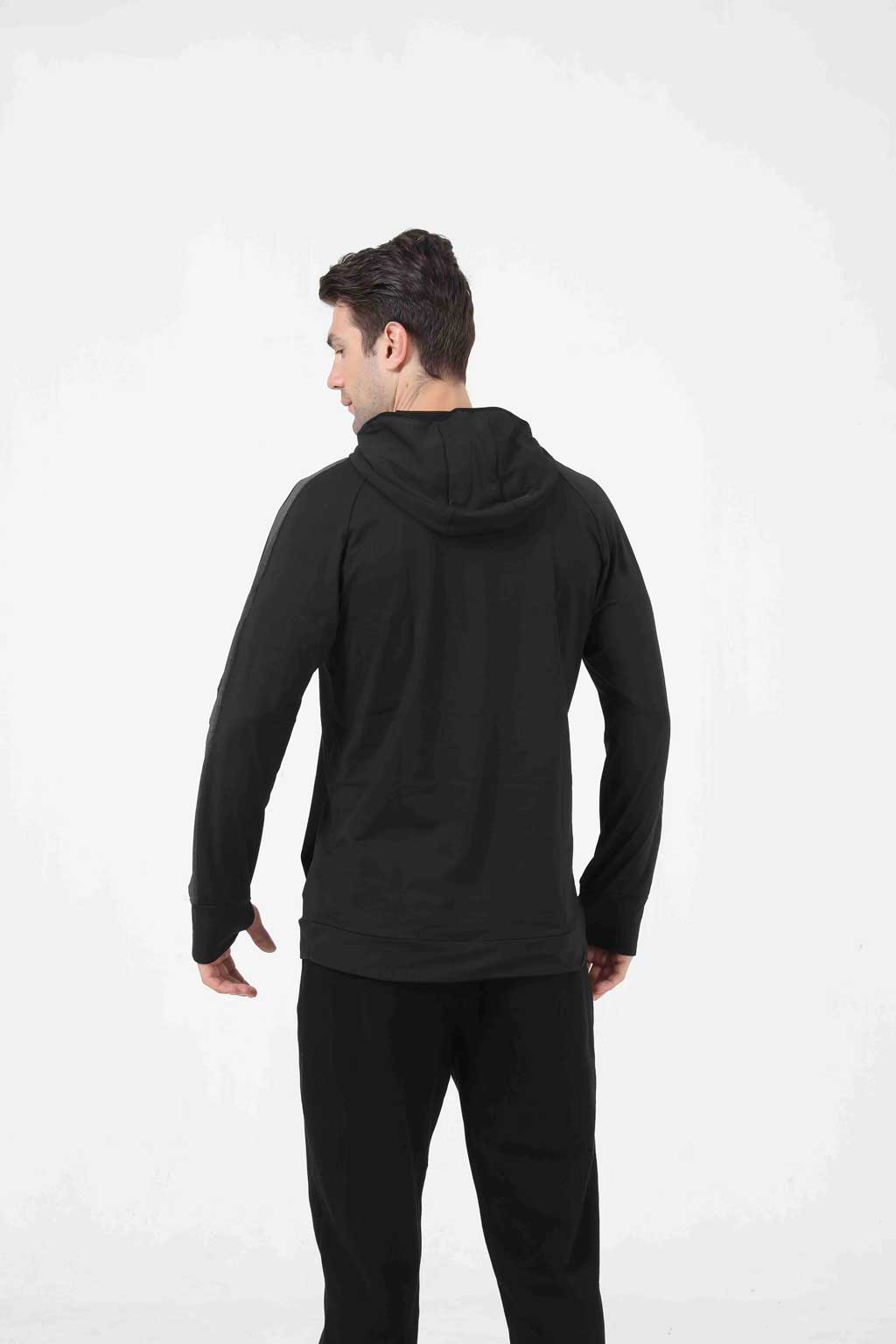 HRYT1001-Sports hoodie men's fall and winter hooded jumper fitness coat running casual long sleeves