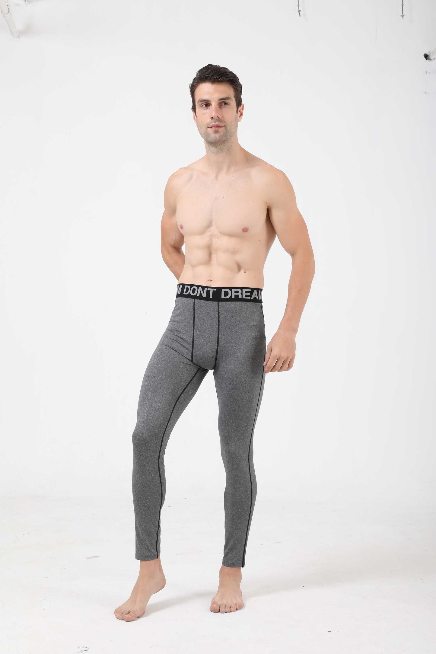 HRYTG10004-Men's sports tights Outdoor running basketball training sports men's pants cross border quick-drying fitness pants