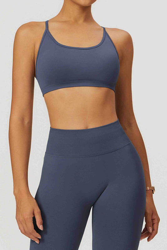 HR7655 Seamless cross-back yoga bra and quick-drying yoga top with a sense of high-end fashion for summer fitness