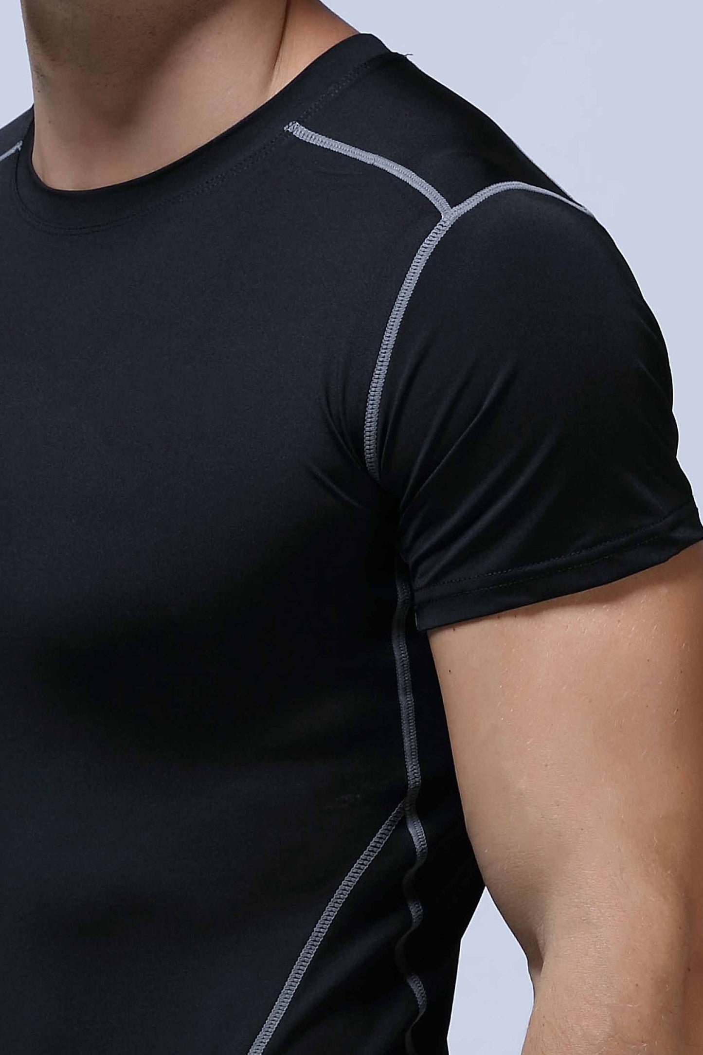 HRABW06-New basketball training sports short sleeve men breathable compression tight fitness quick drying clothes T-shirt