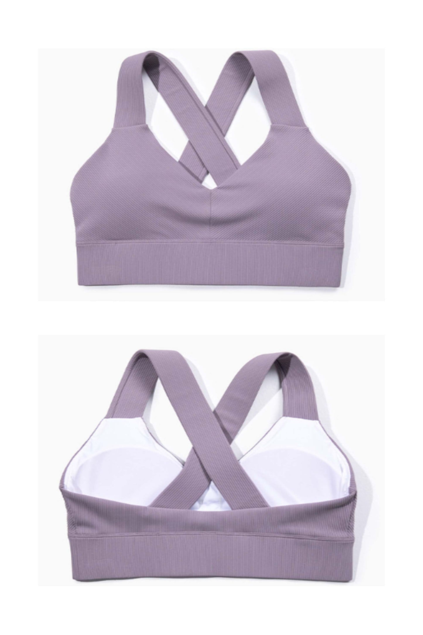 WX1290-FPS Ribbed antibacterial Yoga bra for women 2023 new cross border beauty back gathering fitness running underwear