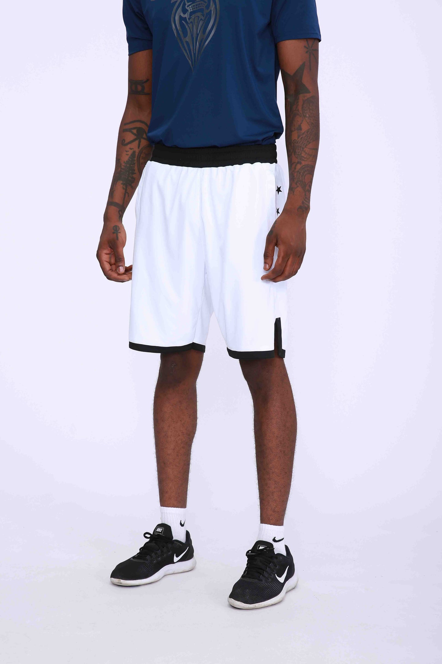 HRABW93#1-Sports shorts men's summer American quick drying breathable outdoor leisure running training split print fitness basketball pants