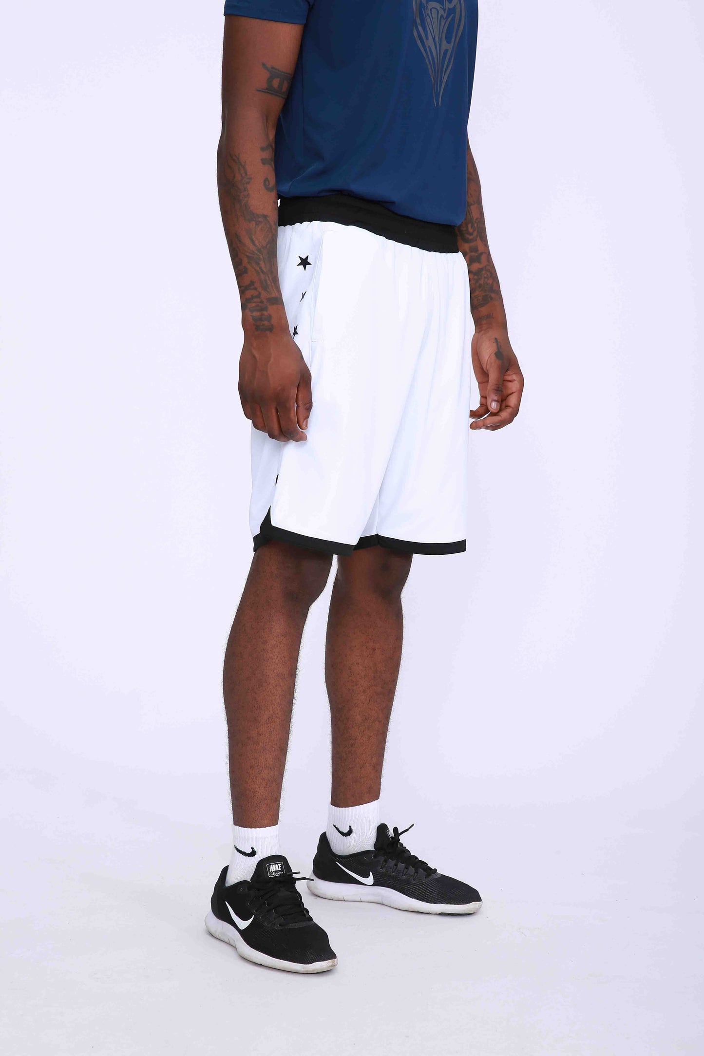 HRABW93#1-Sports shorts men's summer American quick drying breathable outdoor leisure running training split print fitness basketball pants