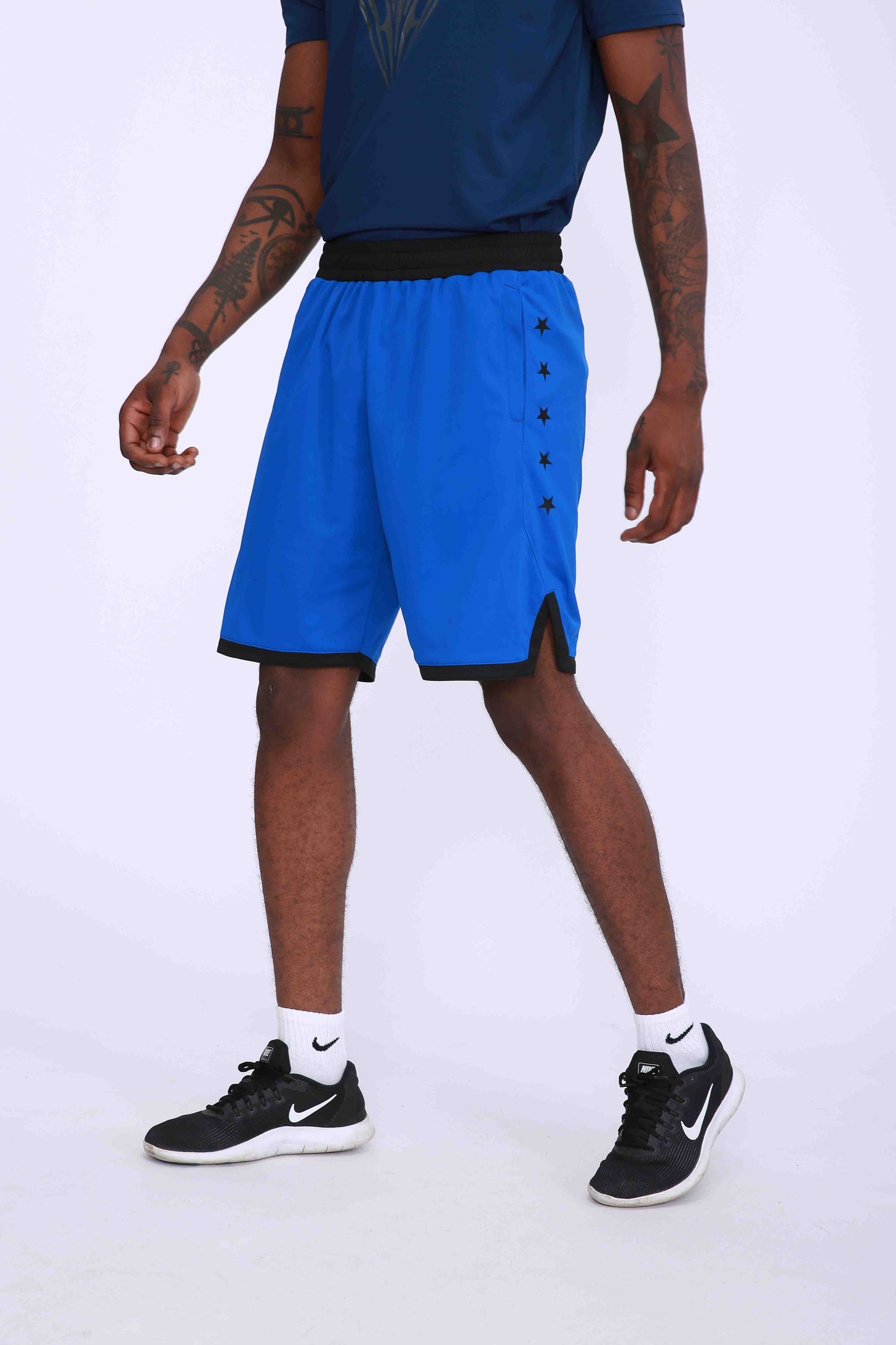 HRABW93#1-Sports shorts men's summer American quick drying breathable outdoor leisure running training split print fitness basketball pants