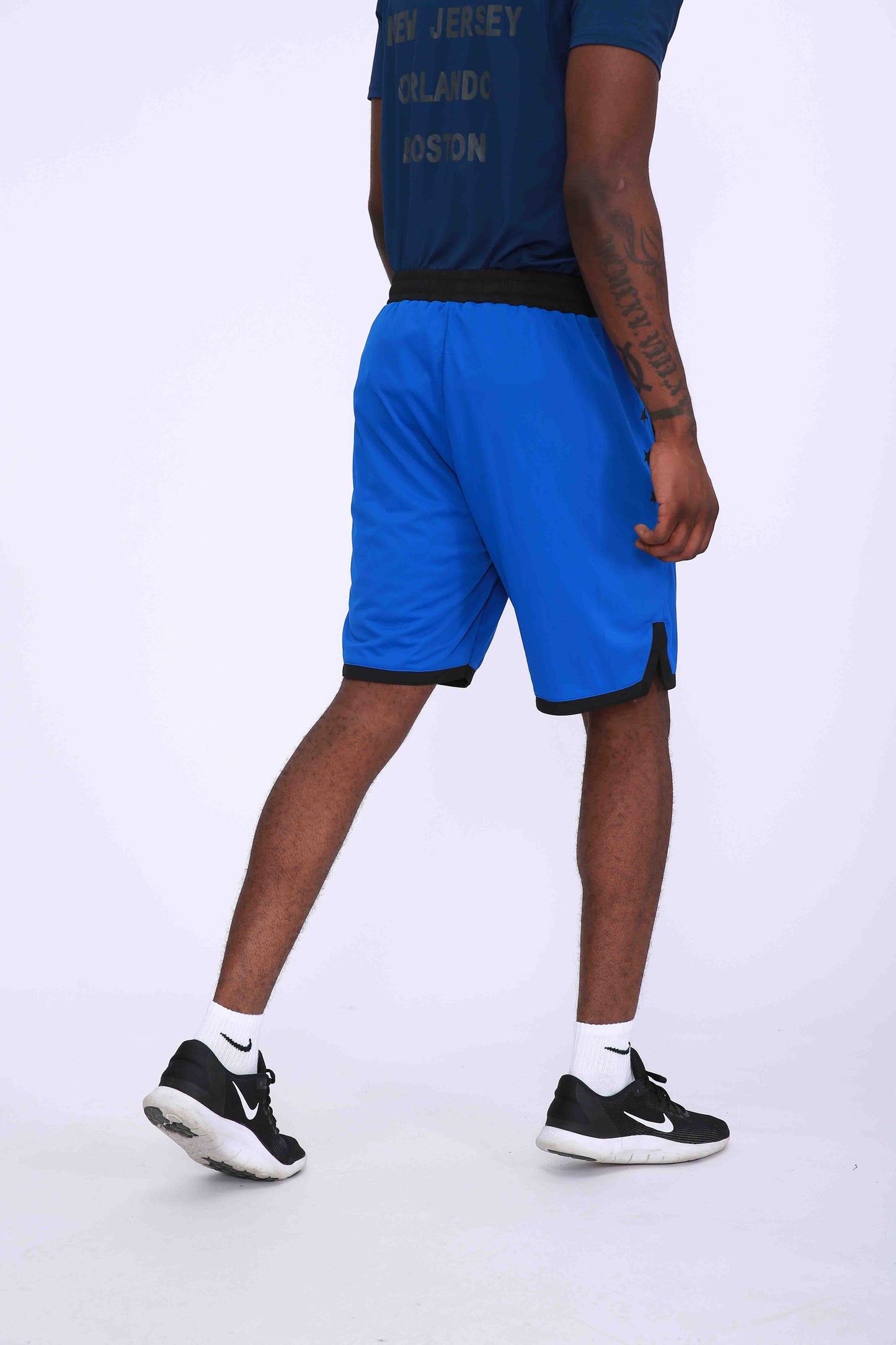 HRABW93#1-Sports shorts men's summer American quick drying breathable outdoor leisure running training split print fitness basketball pants