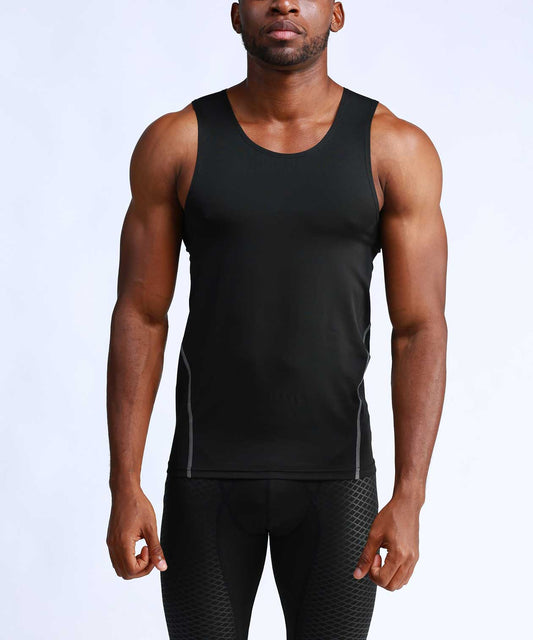 HRABW01-Summer outdoor quick-drying top running outdoor training tight sports vest men's running fitness I-word basketball