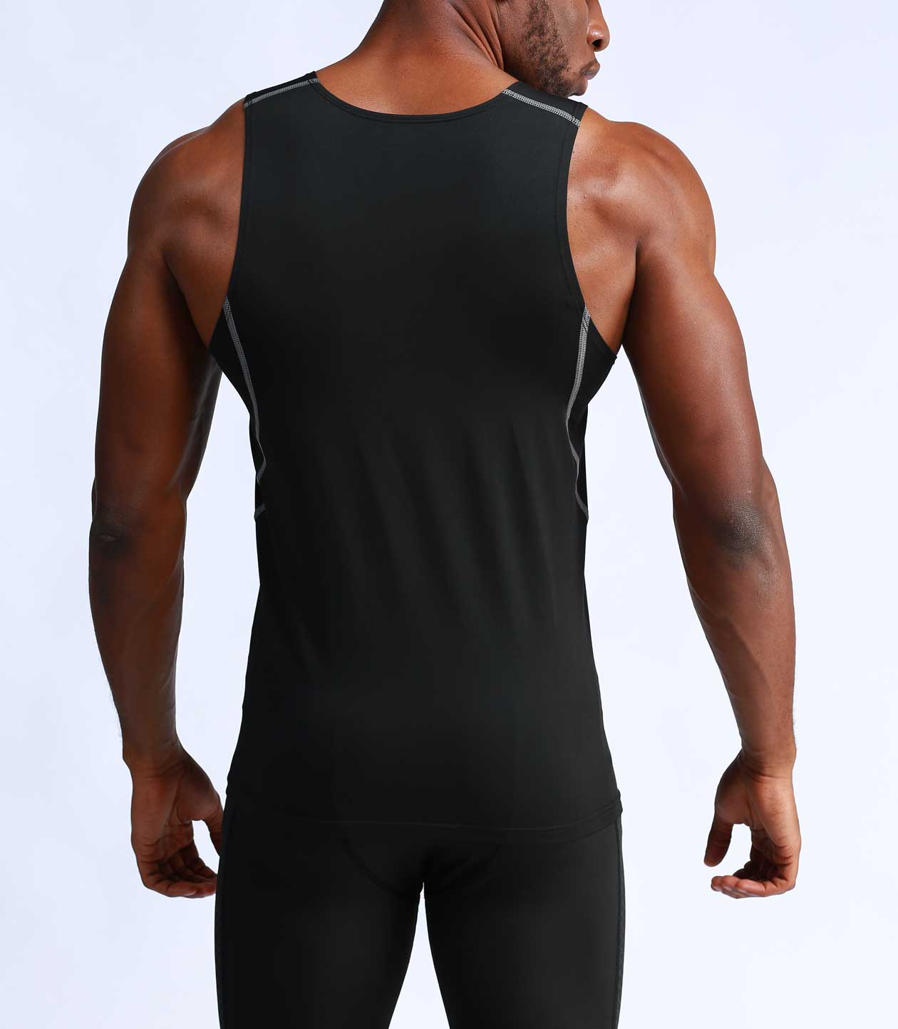 HRABW01-Summer outdoor quick-drying top running outdoor training tight sports vest men's running fitness I-word basketball