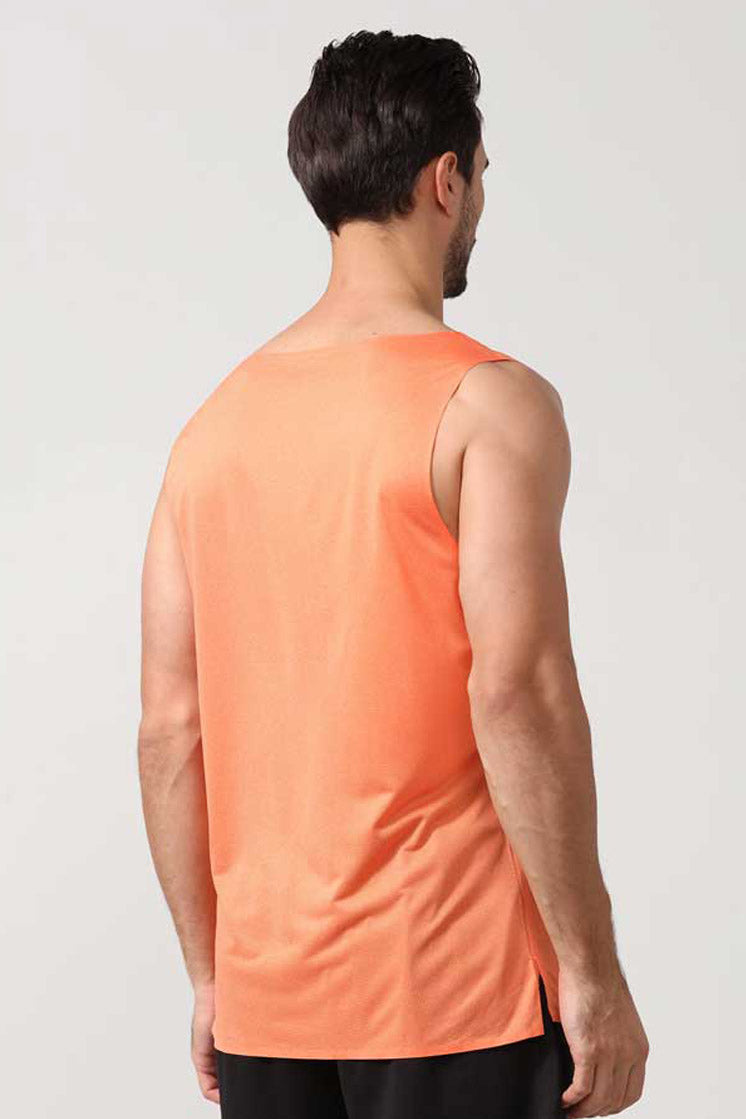 HRD10024-Summer new lightweight running vest for men, sleeveless for gym training, adhesive closure for outdoor marathon racing
