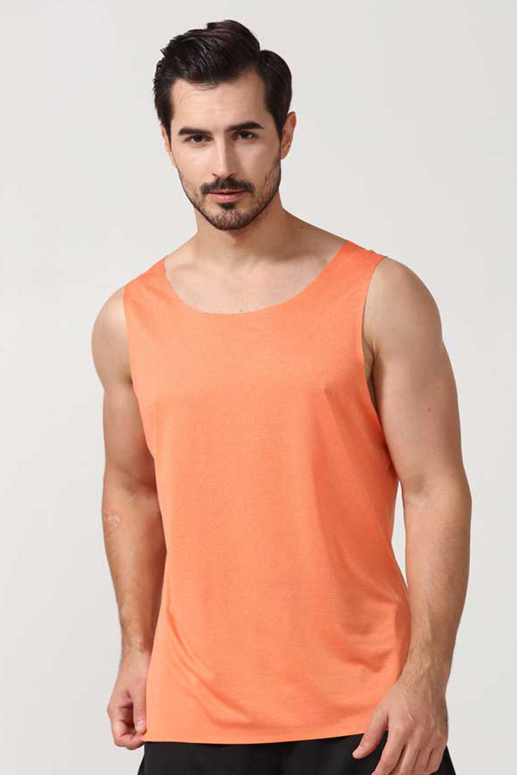 HRD10024-Summer new lightweight running vest for men, sleeveless for gym training, adhesive closure for outdoor marathon racing