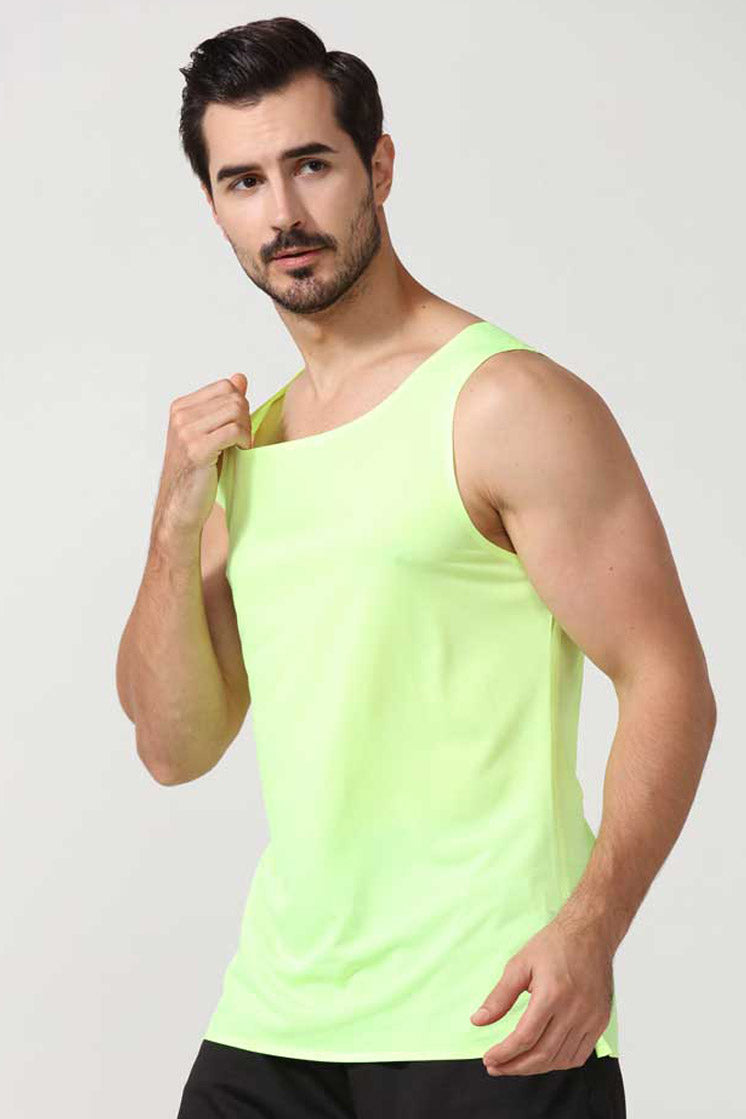 HRD10024-Summer new lightweight running vest for men, sleeveless for gym training, adhesive closure for outdoor marathon racing
