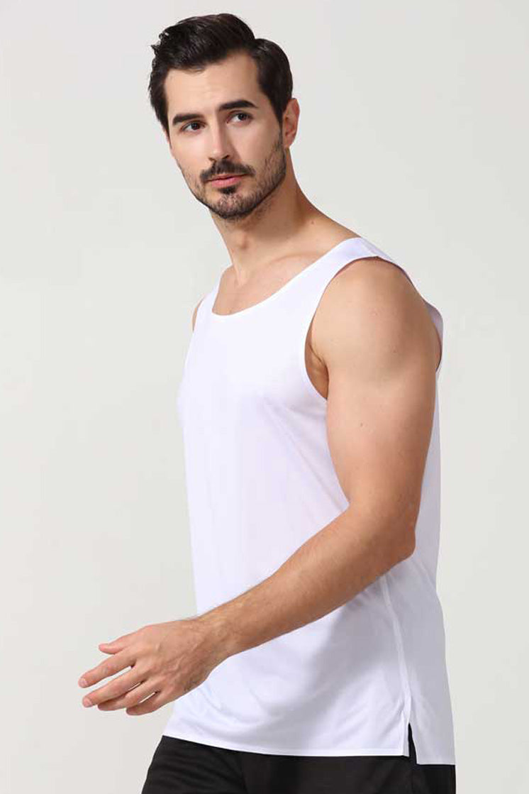 HRD10024-Summer new lightweight running vest for men, sleeveless for gym training, adhesive closure for outdoor marathon racing