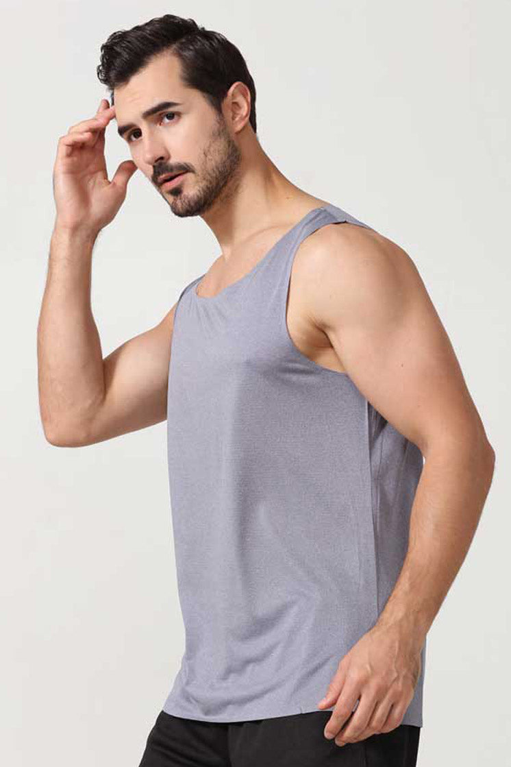 HRD10024-Summer new lightweight running vest for men, sleeveless for gym training, adhesive closure for outdoor marathon racing