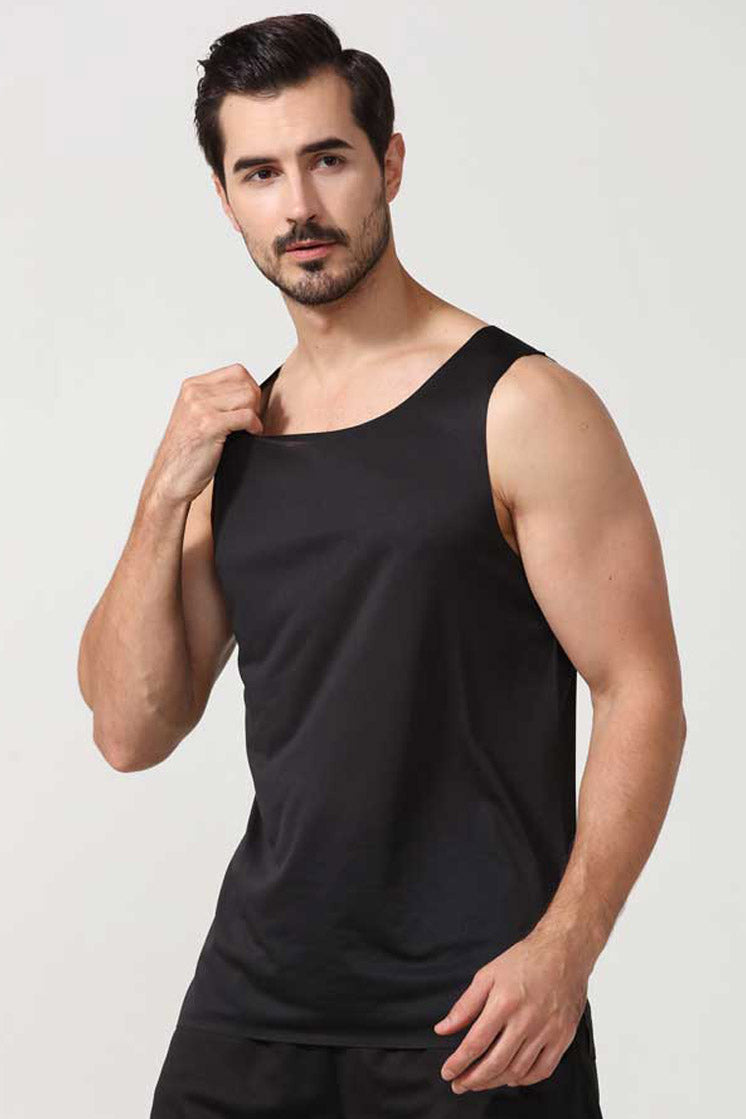 HRD10024-Summer new lightweight running vest for men, sleeveless for gym training, adhesive closure for outdoor marathon racing