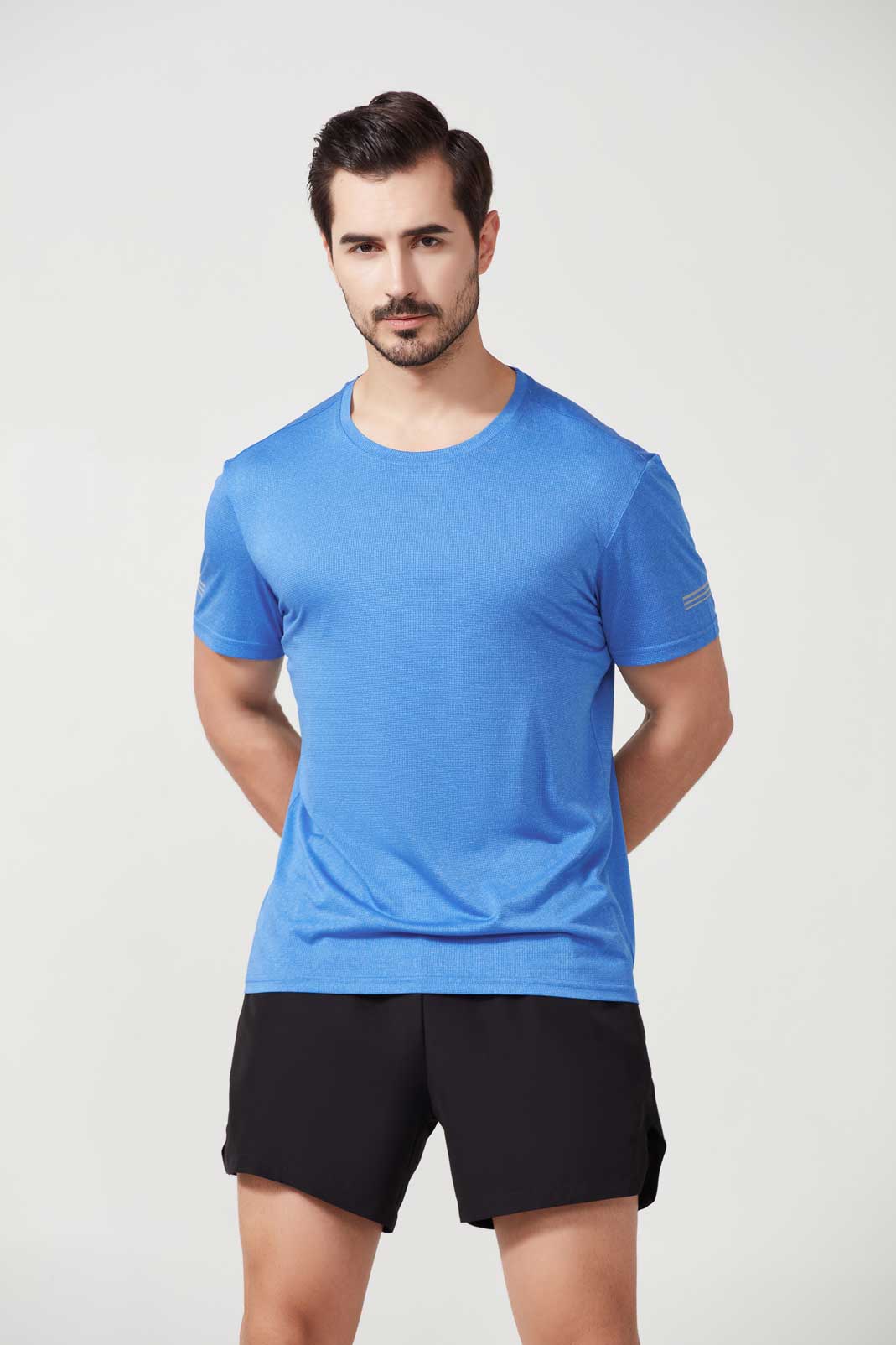 HRDT1004-Sports quick-drying T-shirt, outdoor running leisure short-sleeved cross-border loose fitness short-sleeved shirt.