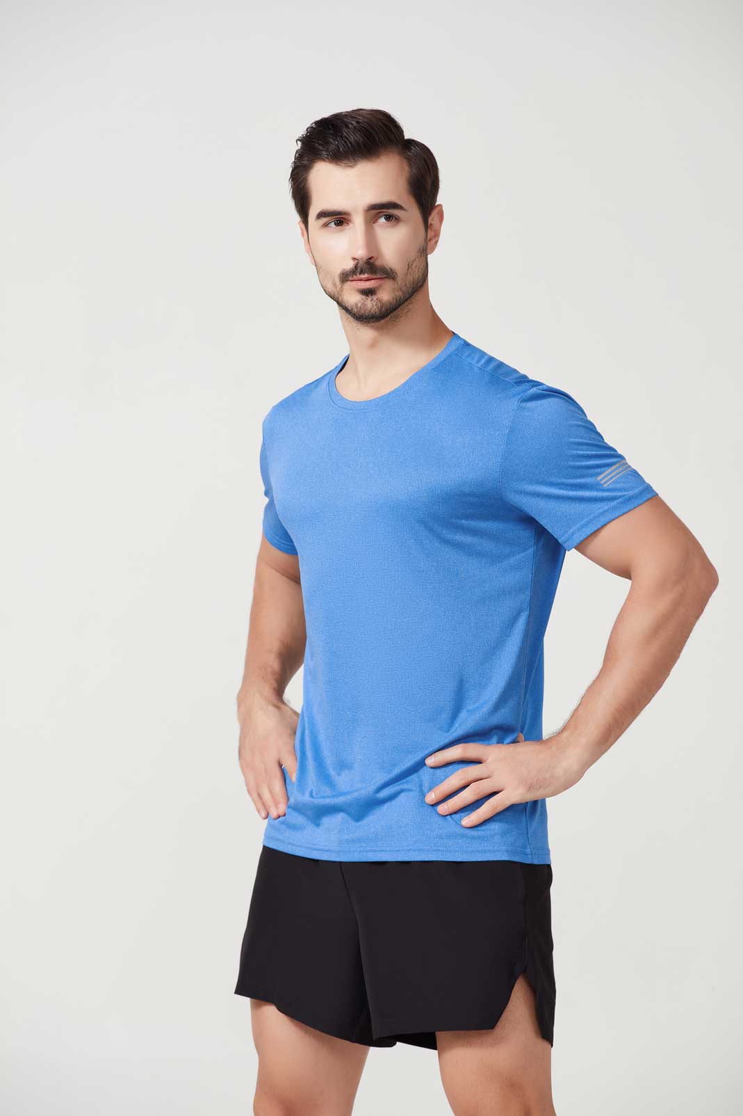 HRDT1004-Sports quick-drying T-shirt, outdoor running leisure short-sleeved cross-border loose fitness short-sleeved shirt.