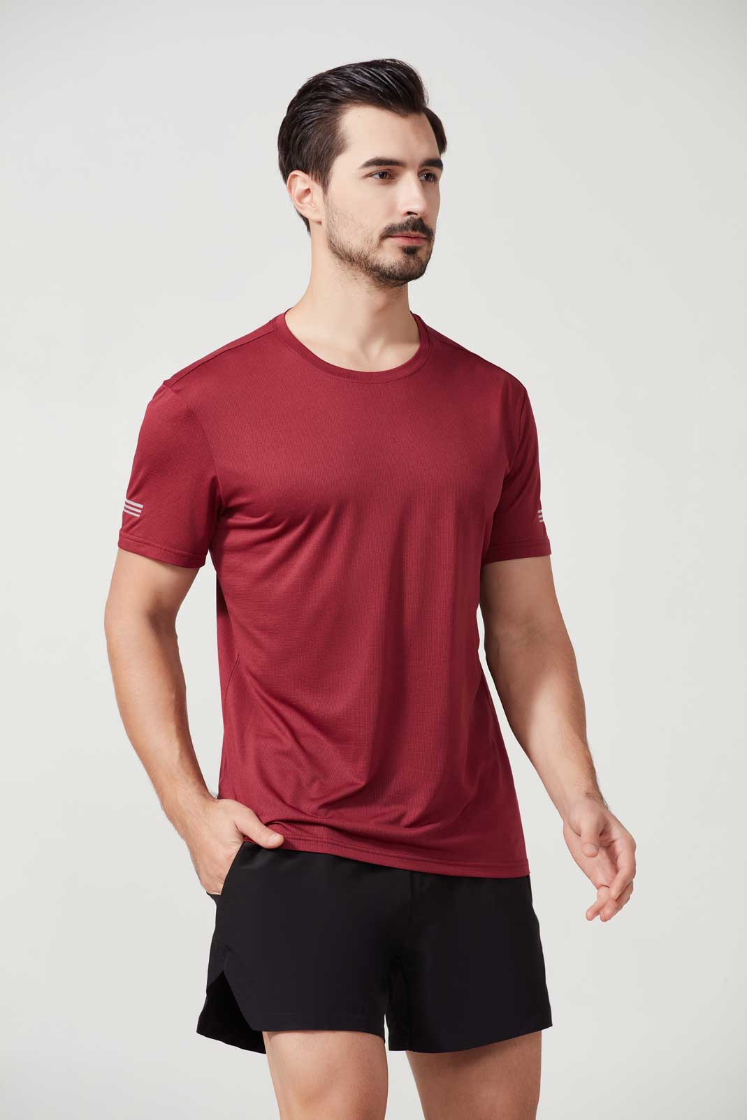 HRDT1004-Sports quick-drying T-shirt, outdoor running leisure short-sleeved cross-border loose fitness short-sleeved shirt.