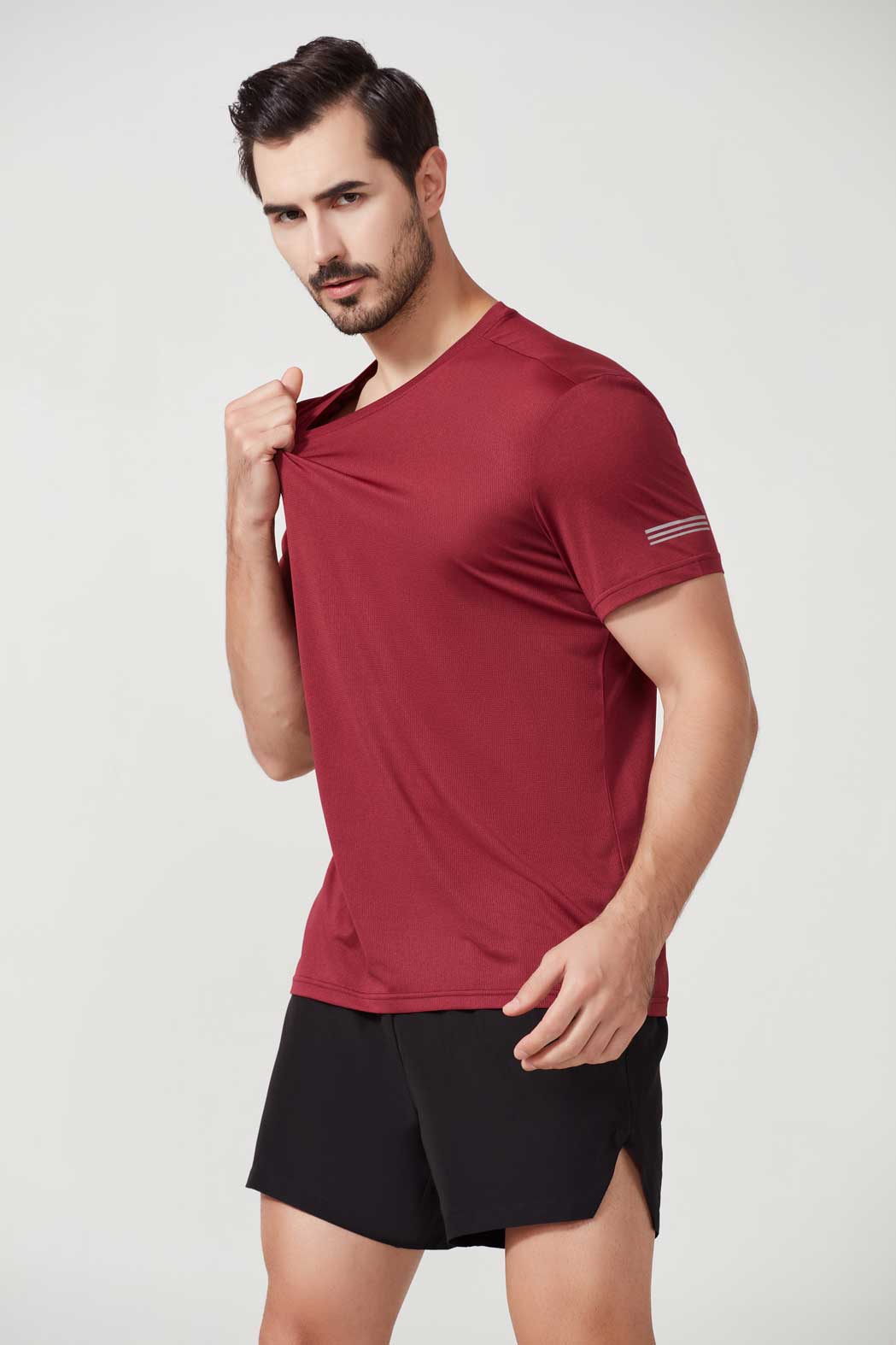 HRDT1004-Sports quick-drying T-shirt, outdoor running leisure short-sleeved cross-border loose fitness short-sleeved shirt.