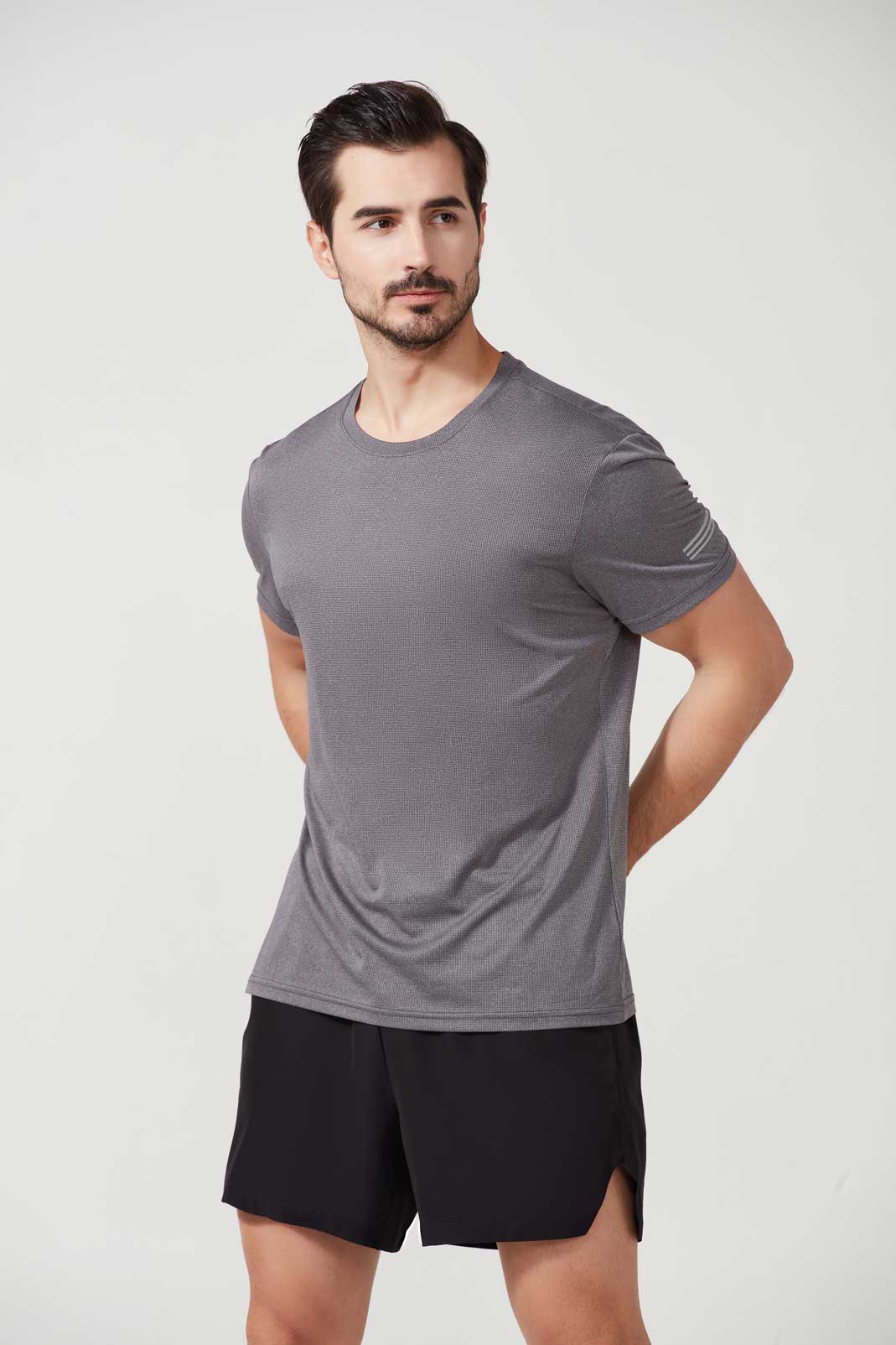 HRDT1004-Sports quick-drying T-shirt, outdoor running leisure short-sleeved cross-border loose fitness short-sleeved shirt.