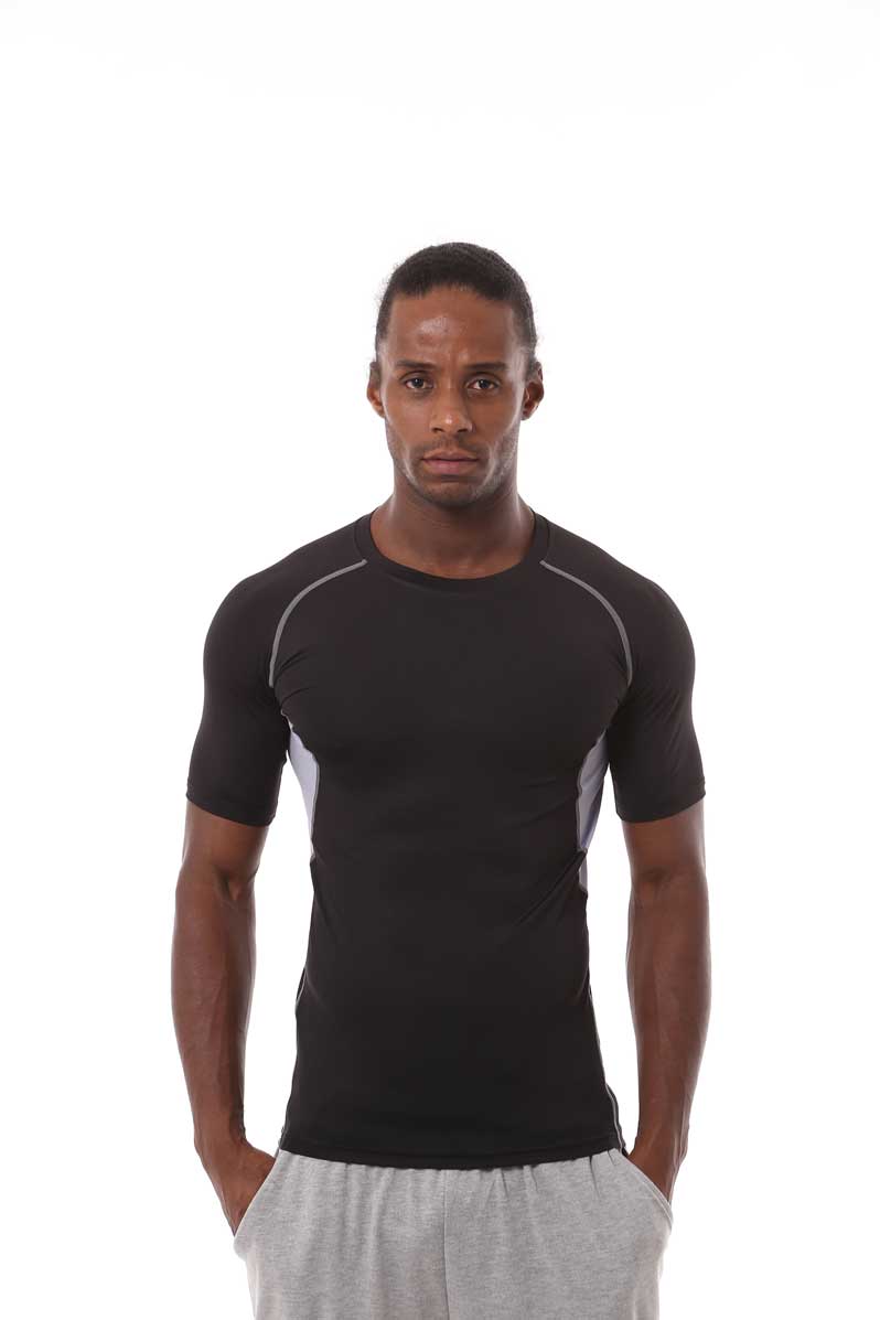 HRABW05-Sports quick-drying fitness clothes Men's basketball sports tights outdoor running training quick-drying short sleeves