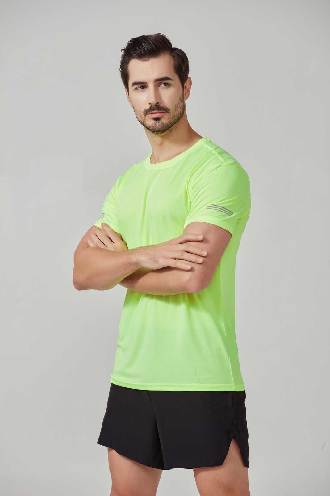 HRDT1004-Sports quick-drying T-shirt, outdoor running leisure short-sleeved cross-border loose fitness short-sleeved shirt.