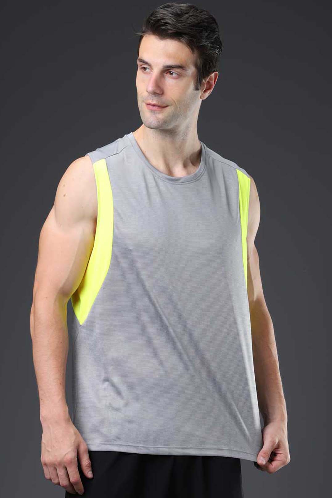 HRD10012- Running quick-drying vest men's sports track and field cross-country training lightweight wind tunnel vest mesh hole racing vest