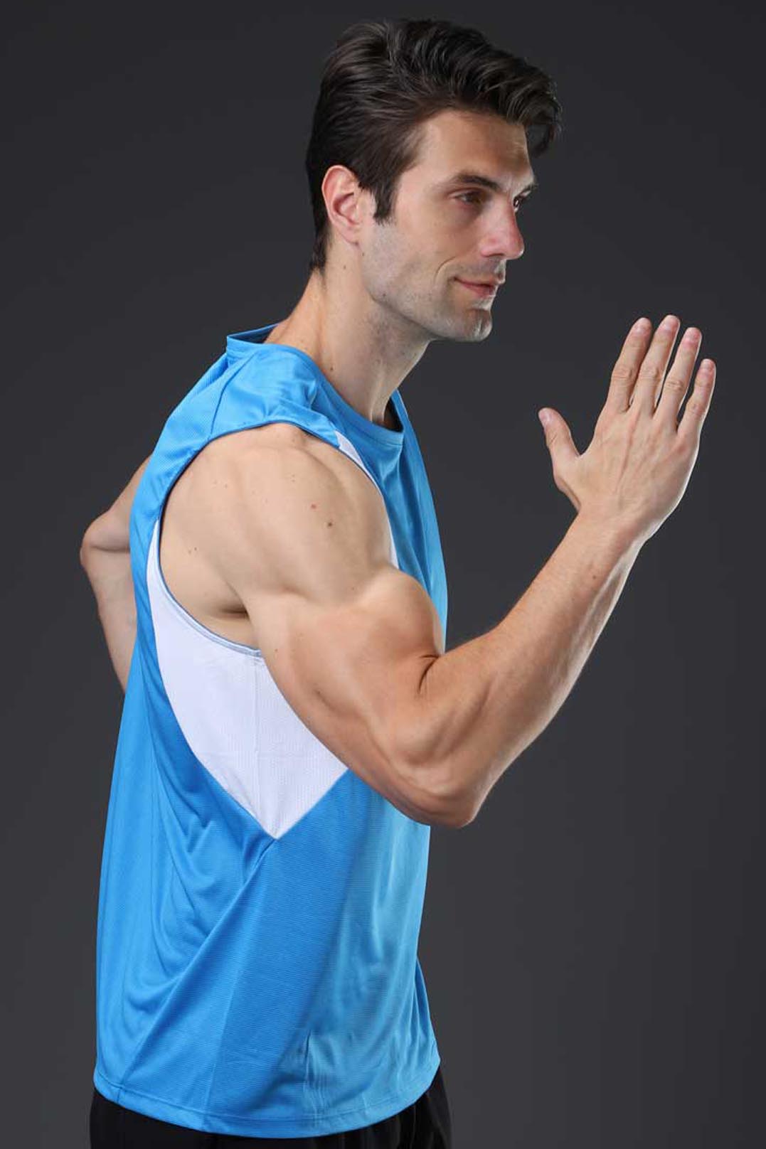 HRD10012- Running quick-drying vest men's sports track and field cross-country training lightweight wind tunnel vest mesh hole racing vest