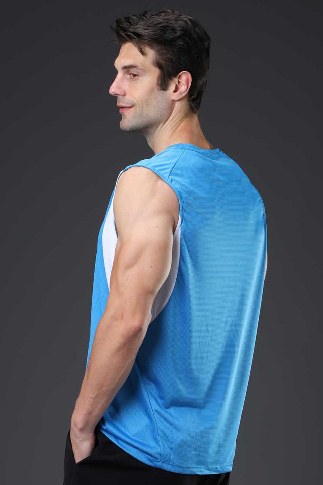 HRD10012- Running quick-drying vest men's sports track and field cross-country training lightweight wind tunnel vest mesh hole racing vest